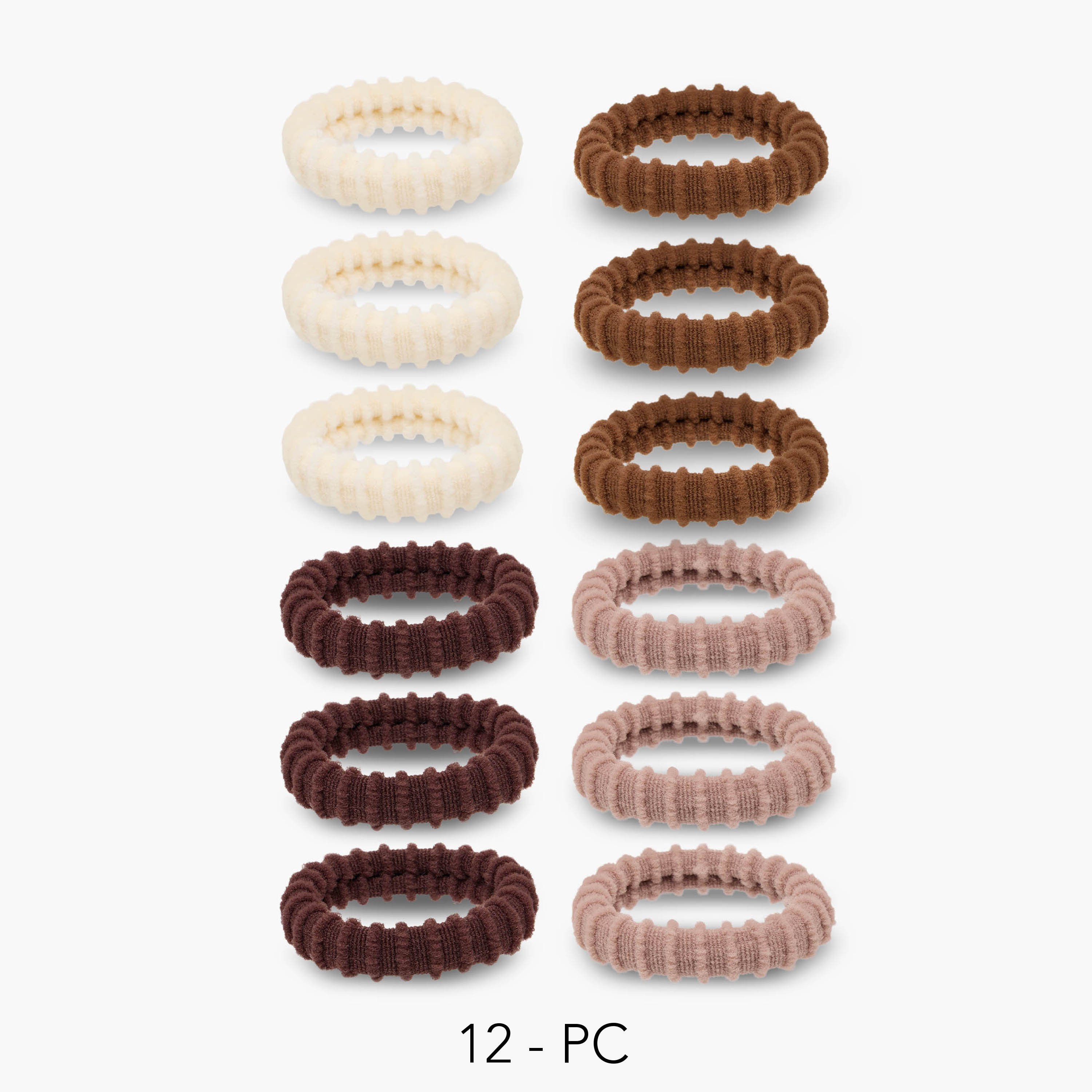 Pack of 12 Ribbed Hair Tie-women-hairaccessories-scrunchies-image-1