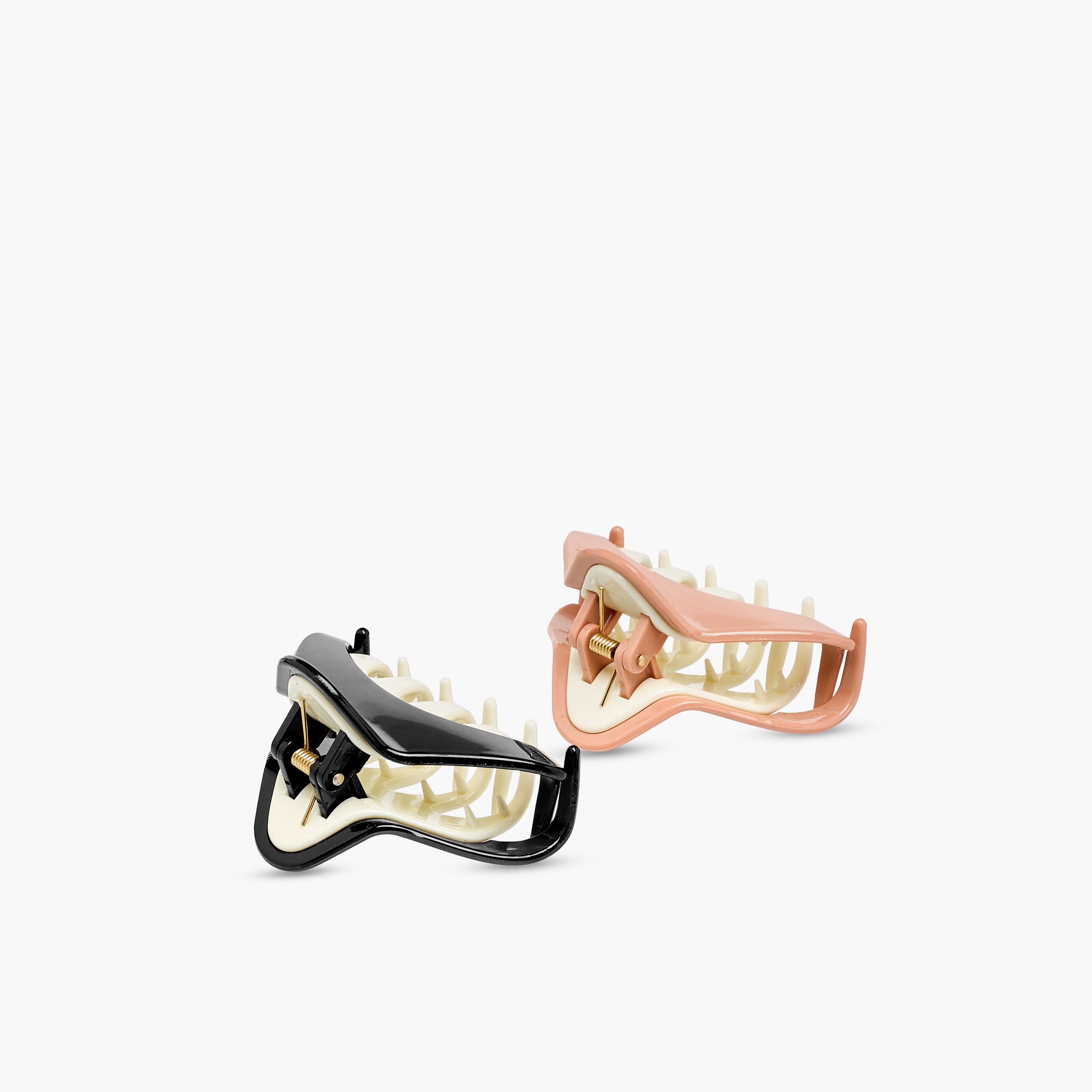 Pack of 2 - Panelled Hair Clamp-women-hairaccessories-clamps-image-5