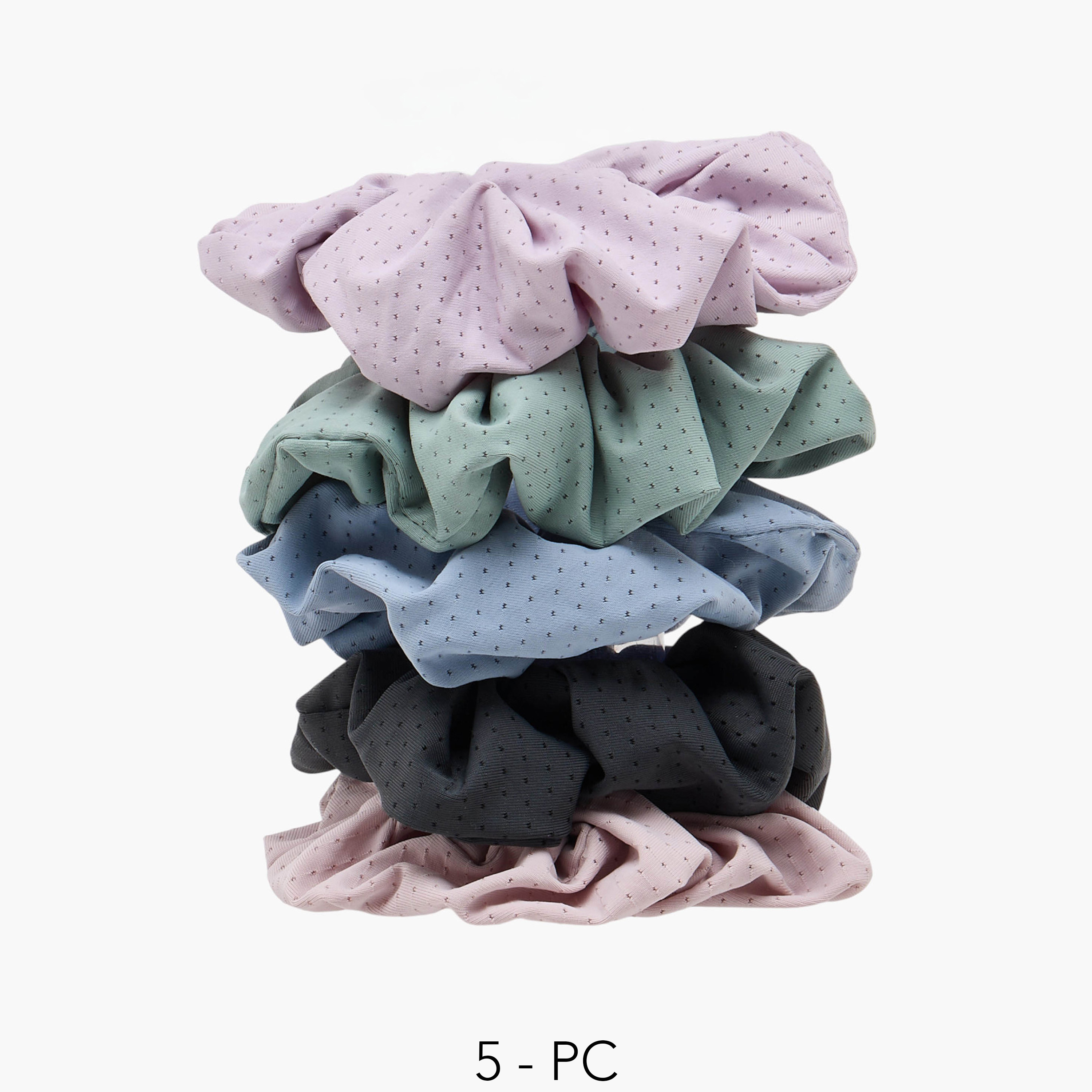 Gloo Pack of 5 Printed Hair Scrunchie-women-hairaccessories-scrunchies-image-1