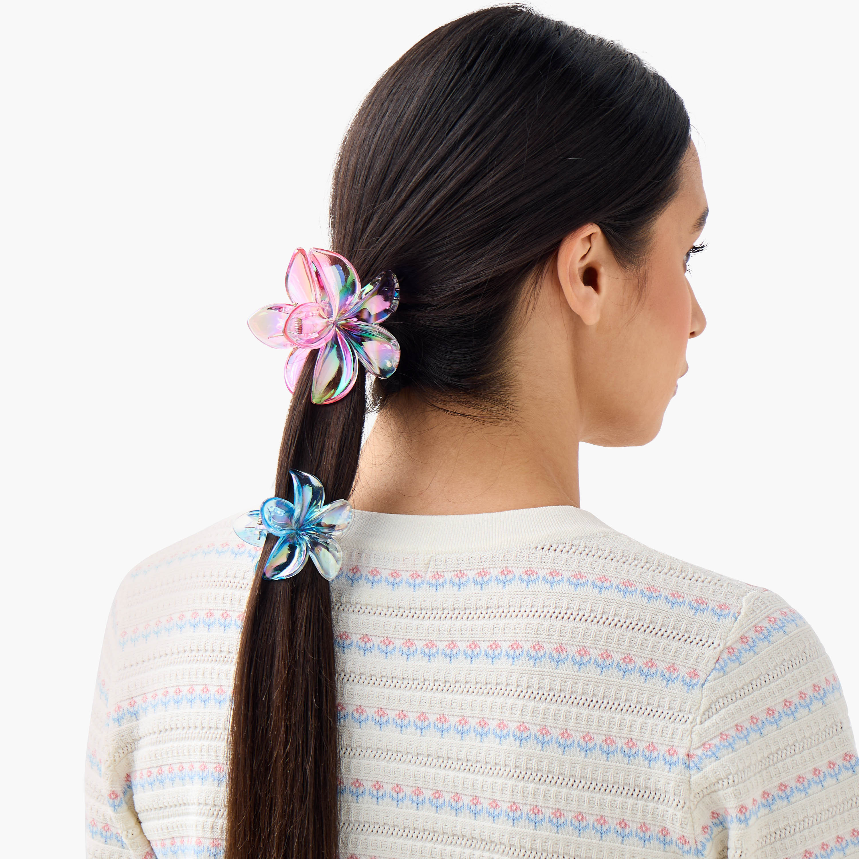 Pack of 5 - Floral Hair Clamp-women-hairaccessories-clamps-image-2
