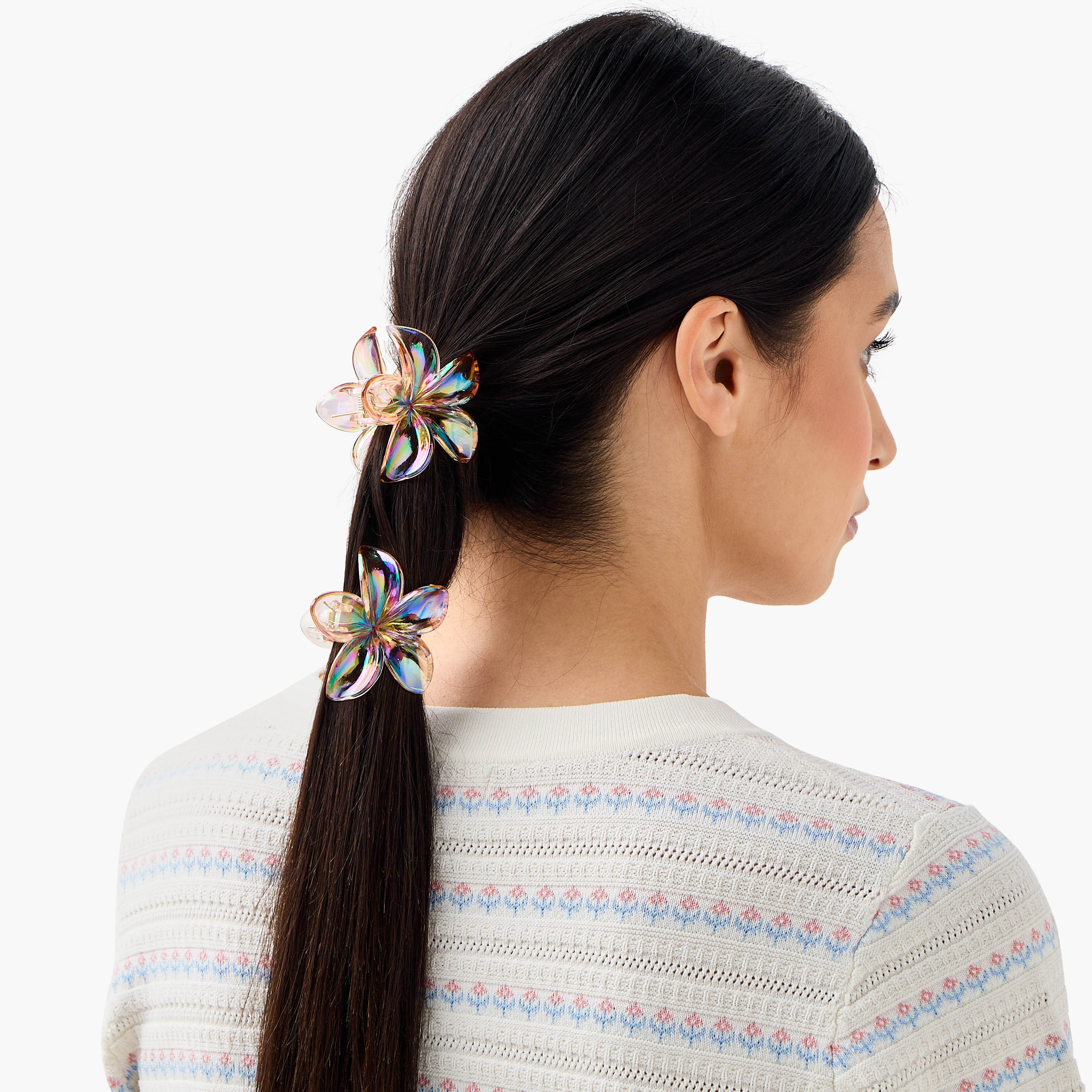 Pack of 5 - Floral Hair Clamp-women-hairaccessories-clamps-image-2