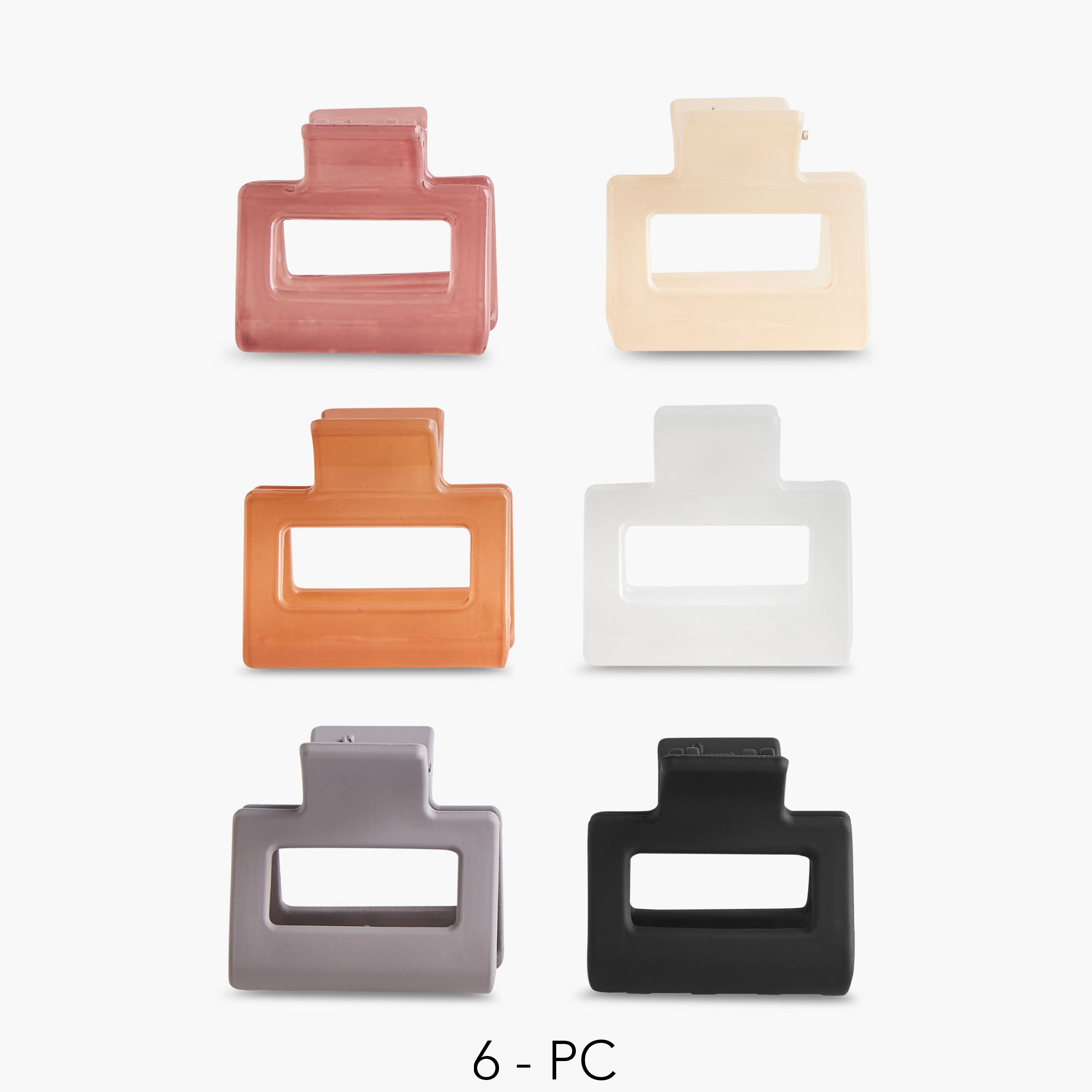 Pack of 6 - Cutout Hair Clamp-women-hairaccessories-clamps-image-1