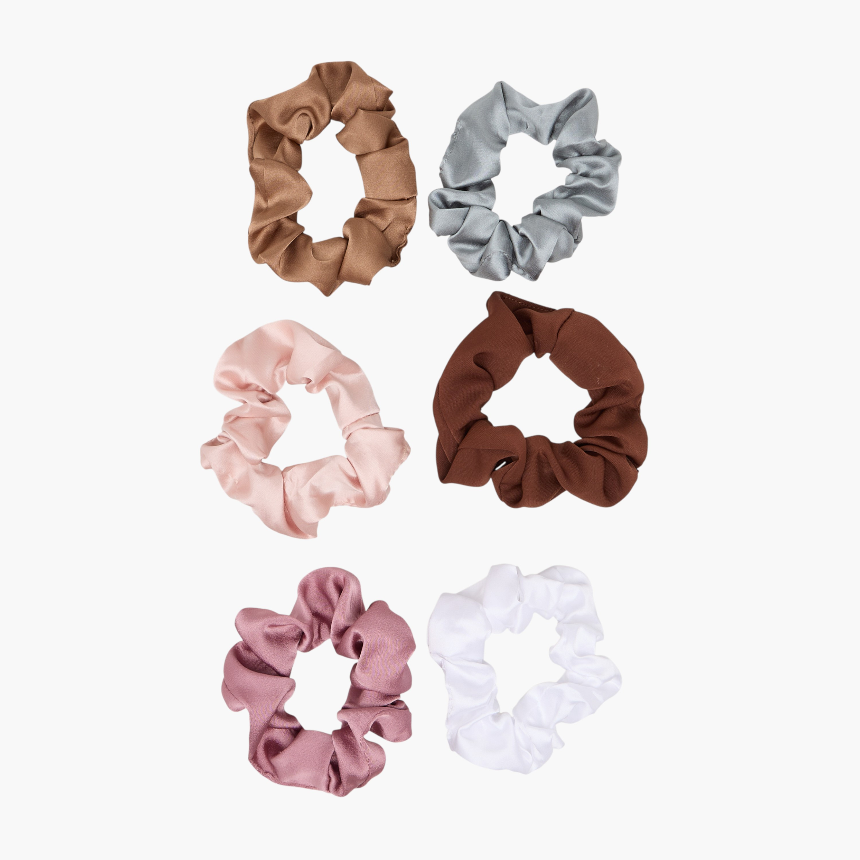 Pack of 6 Satin Hair Scrunchie-women-hairaccessories-scrunchies-image-3