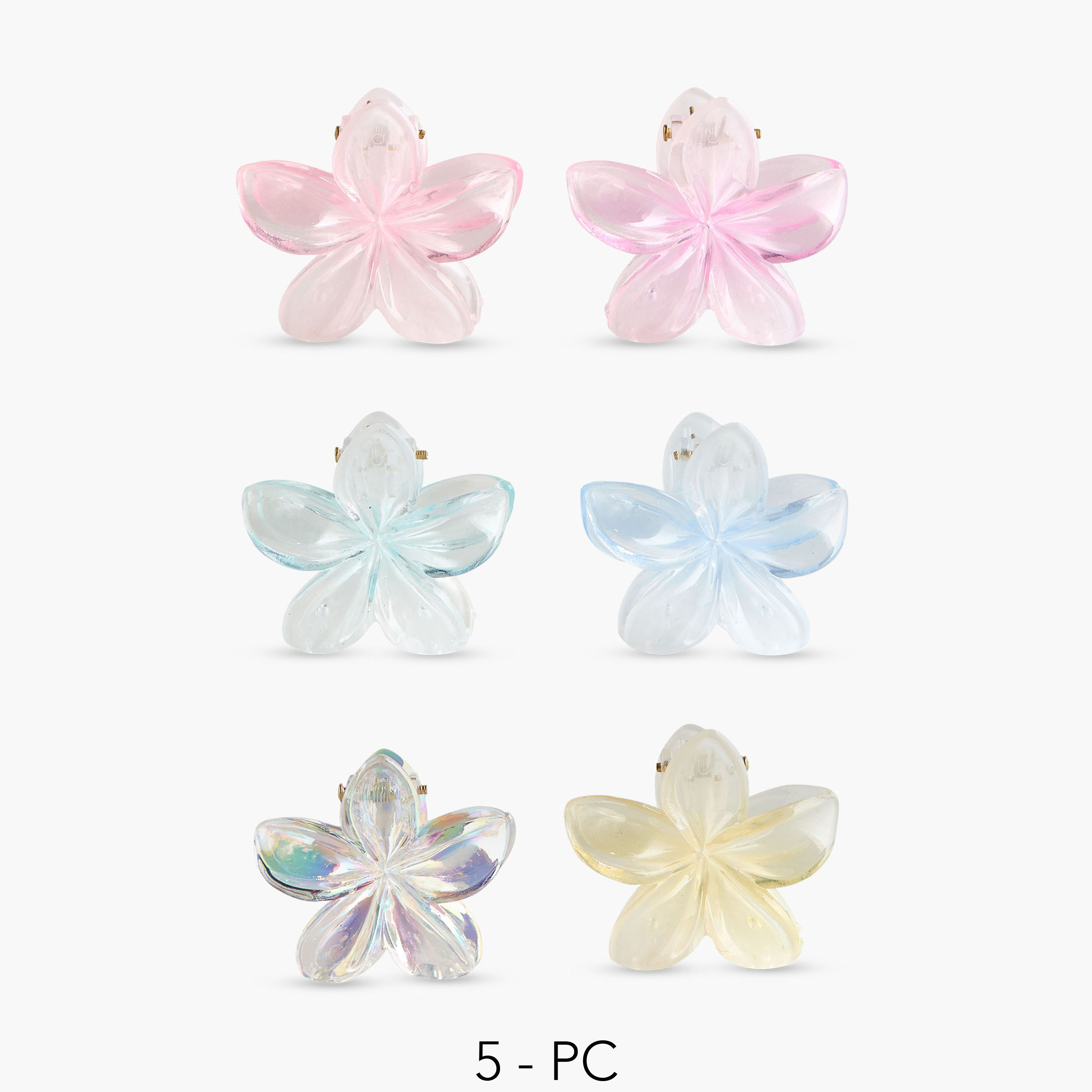Pack of 6 Floral Hair Clamps-women-hairaccessories-clamps-image-1