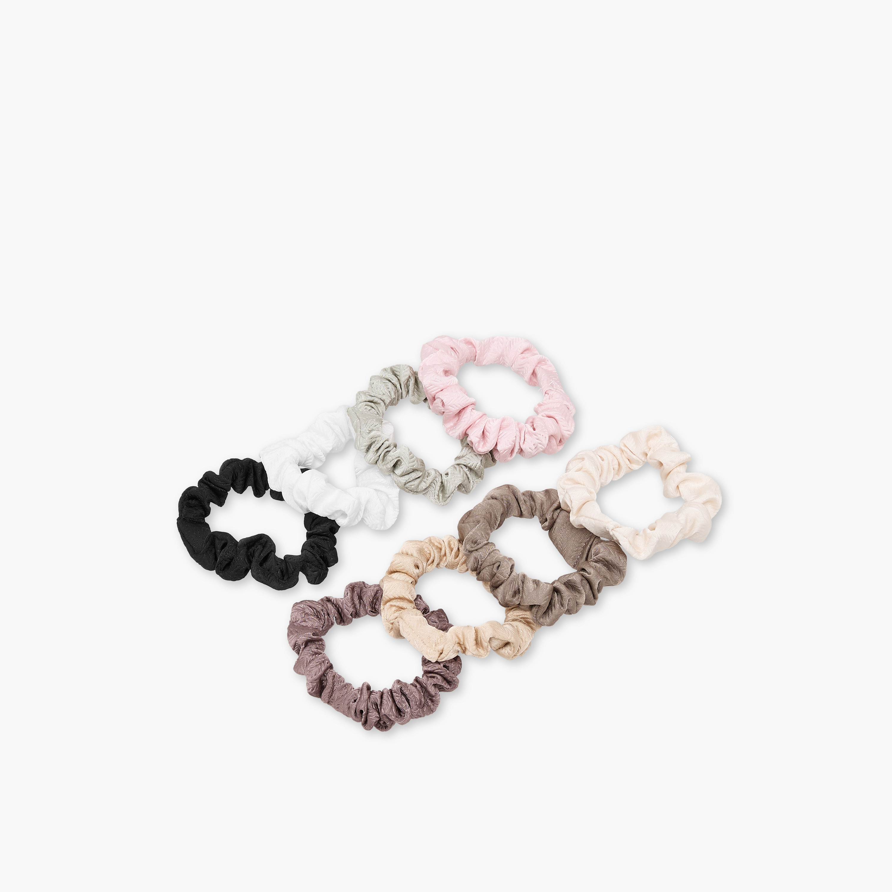 Pack of 8 Textured Hair Scrunchie-women-hairaccessories-scrunchies-image-4