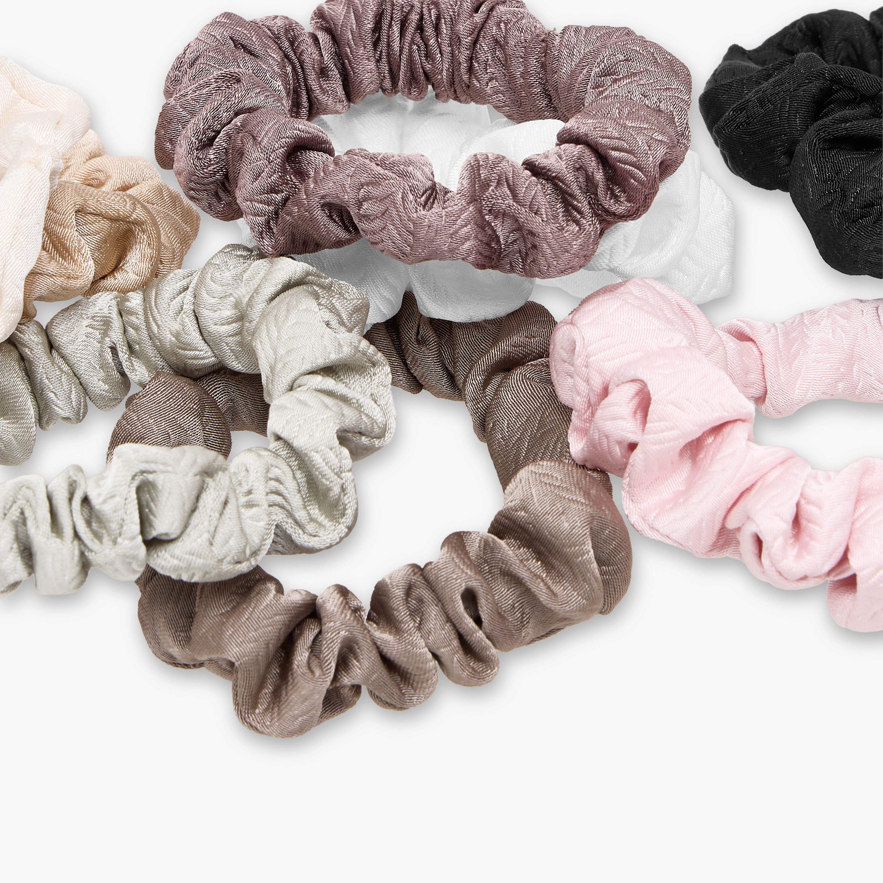 Pack of 8 Textured Hair Scrunchie-women-hairaccessories-scrunchies-image-5
