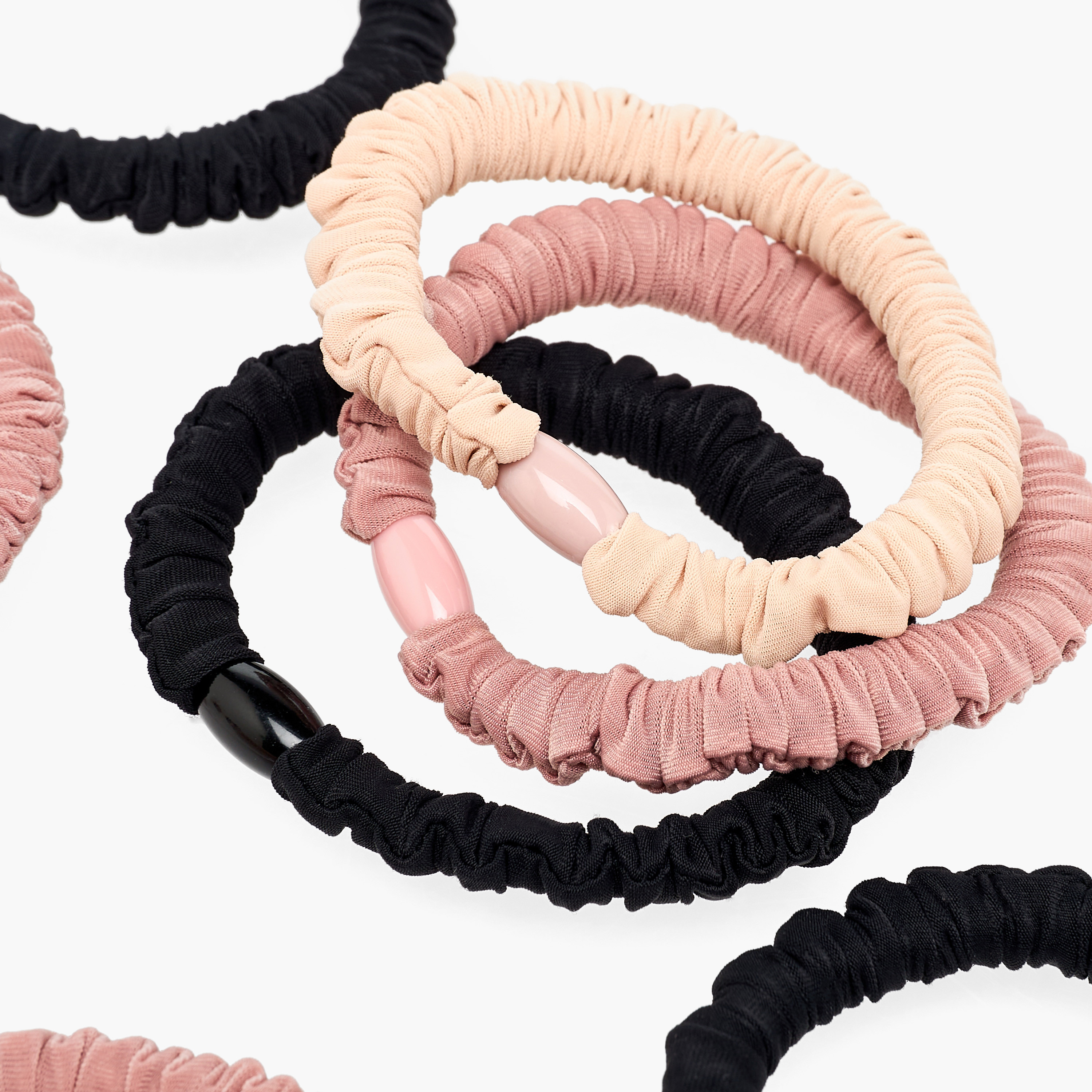Pack of 9 - Elasticated Hair Tie-women-hairaccessories-bands-image-5