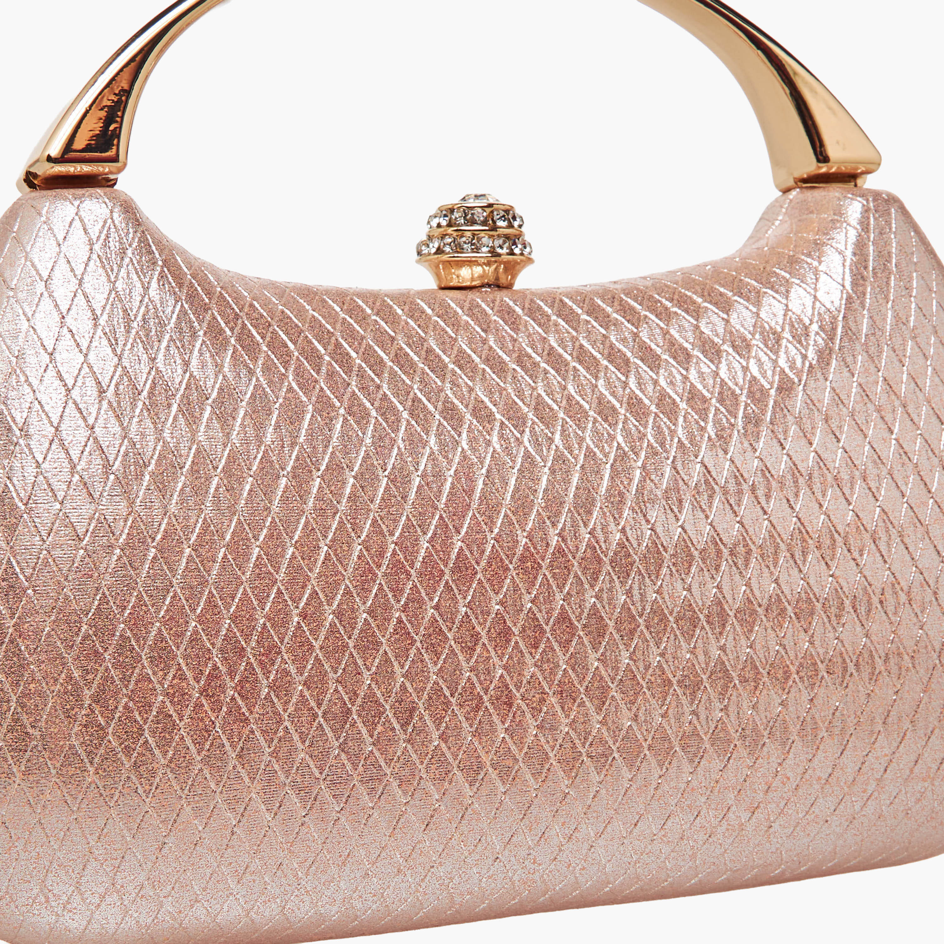 شنطة كلاتش بارزة الملمس مع مقبض حمل-women-bagsandwallets-handbags-image-4