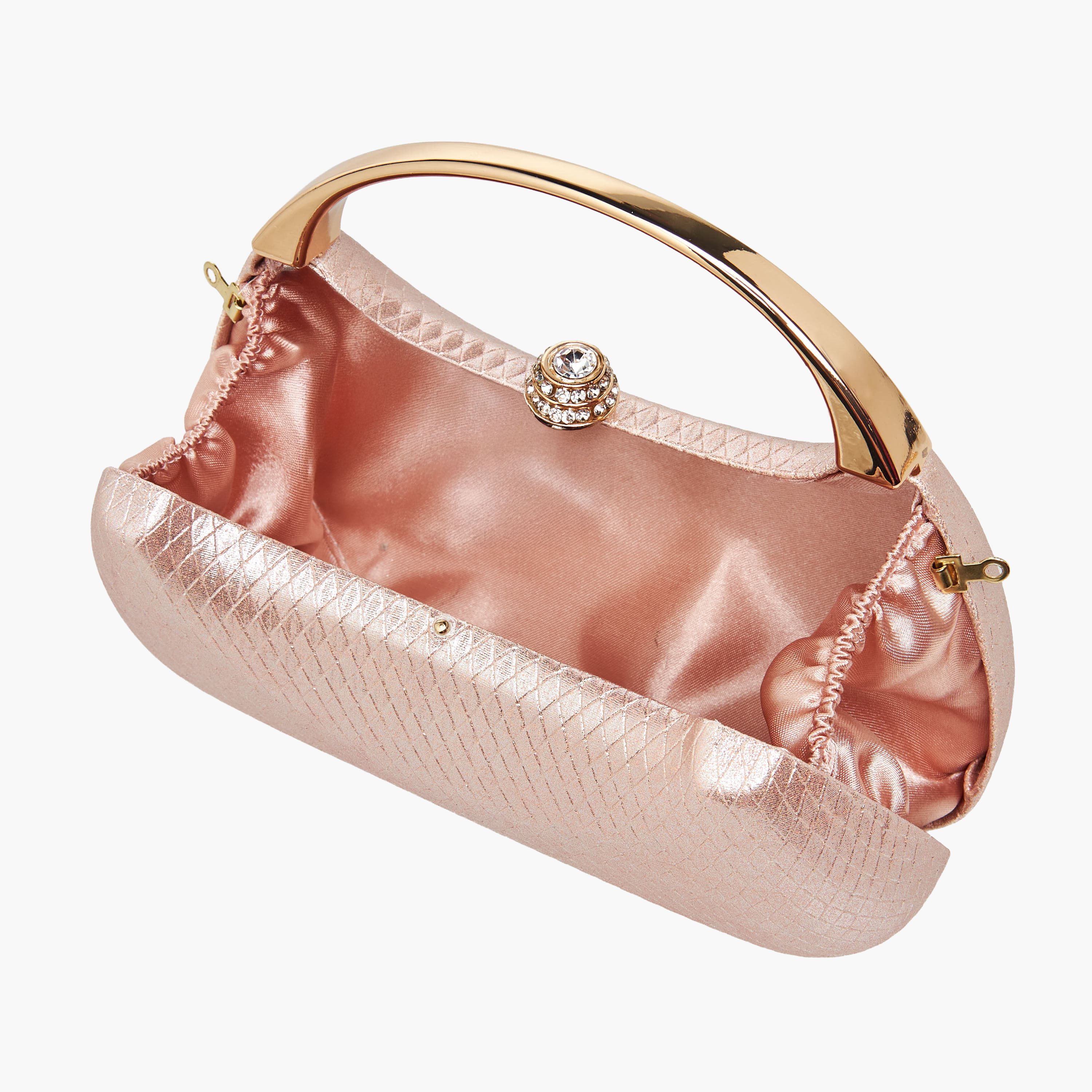 شنطة كلاتش بارزة الملمس مع مقبض حمل-women-bagsandwallets-handbags-image-7
