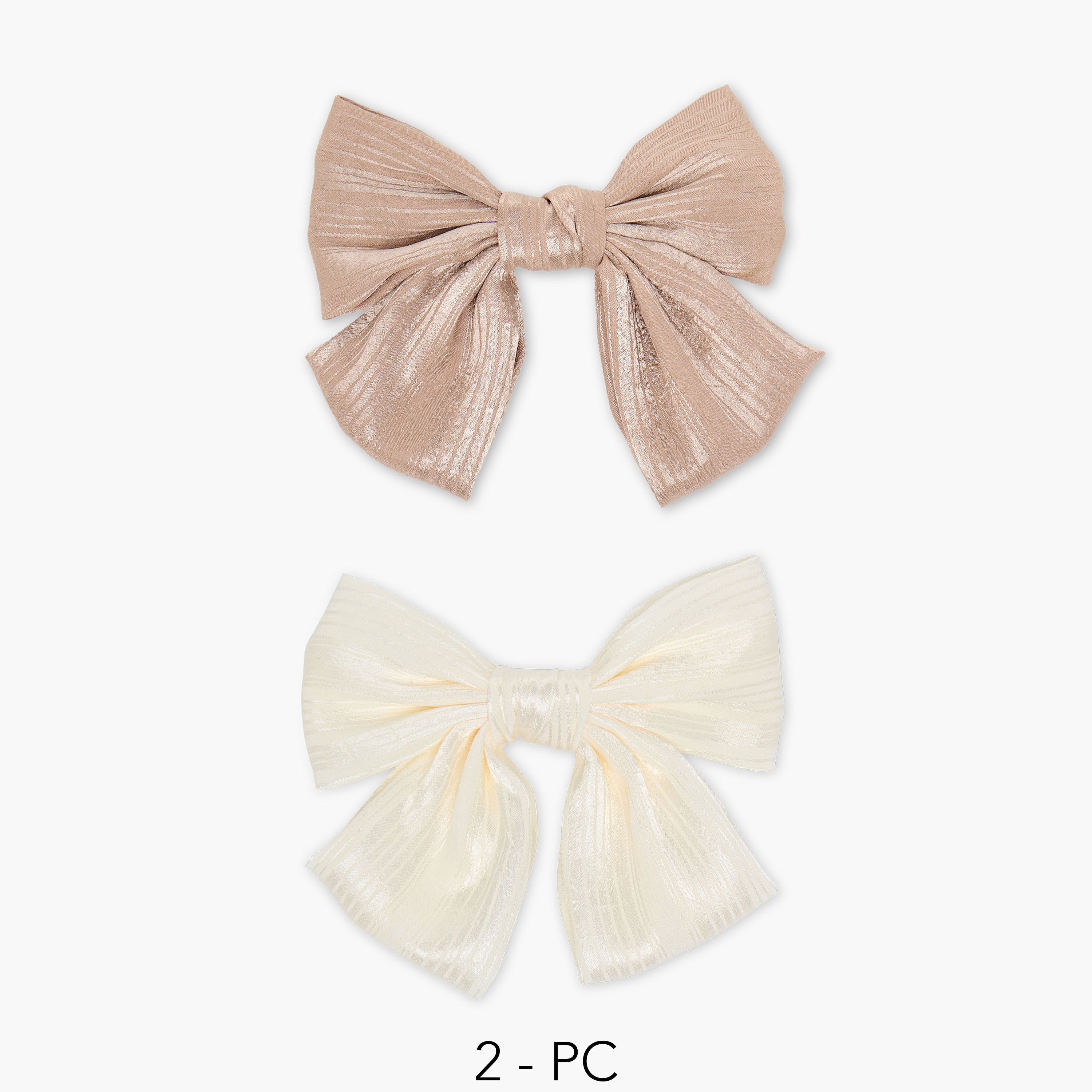 Gloo Pack of 2 Bow Shape Barrette Hair Clip-women-hairaccessories-clamps-image-1