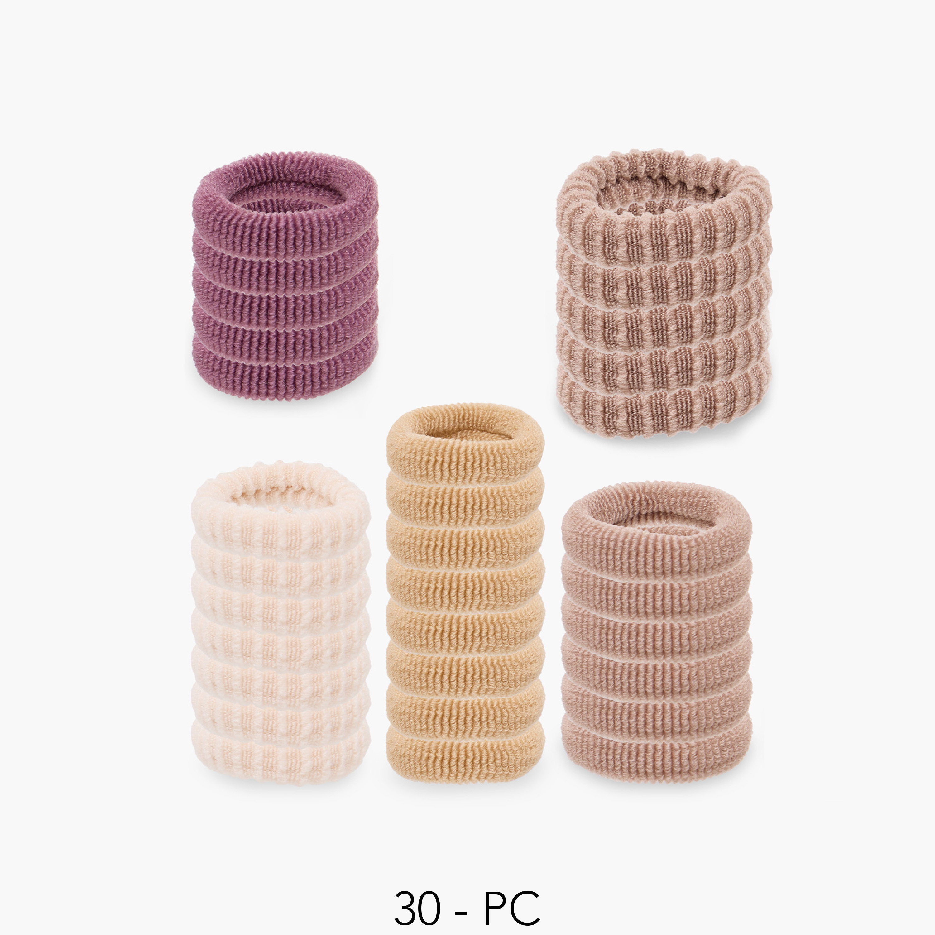 Gloo Pack of 30 Wave Textured Hair Tie-women-hairaccessories-scrunchies-image-1