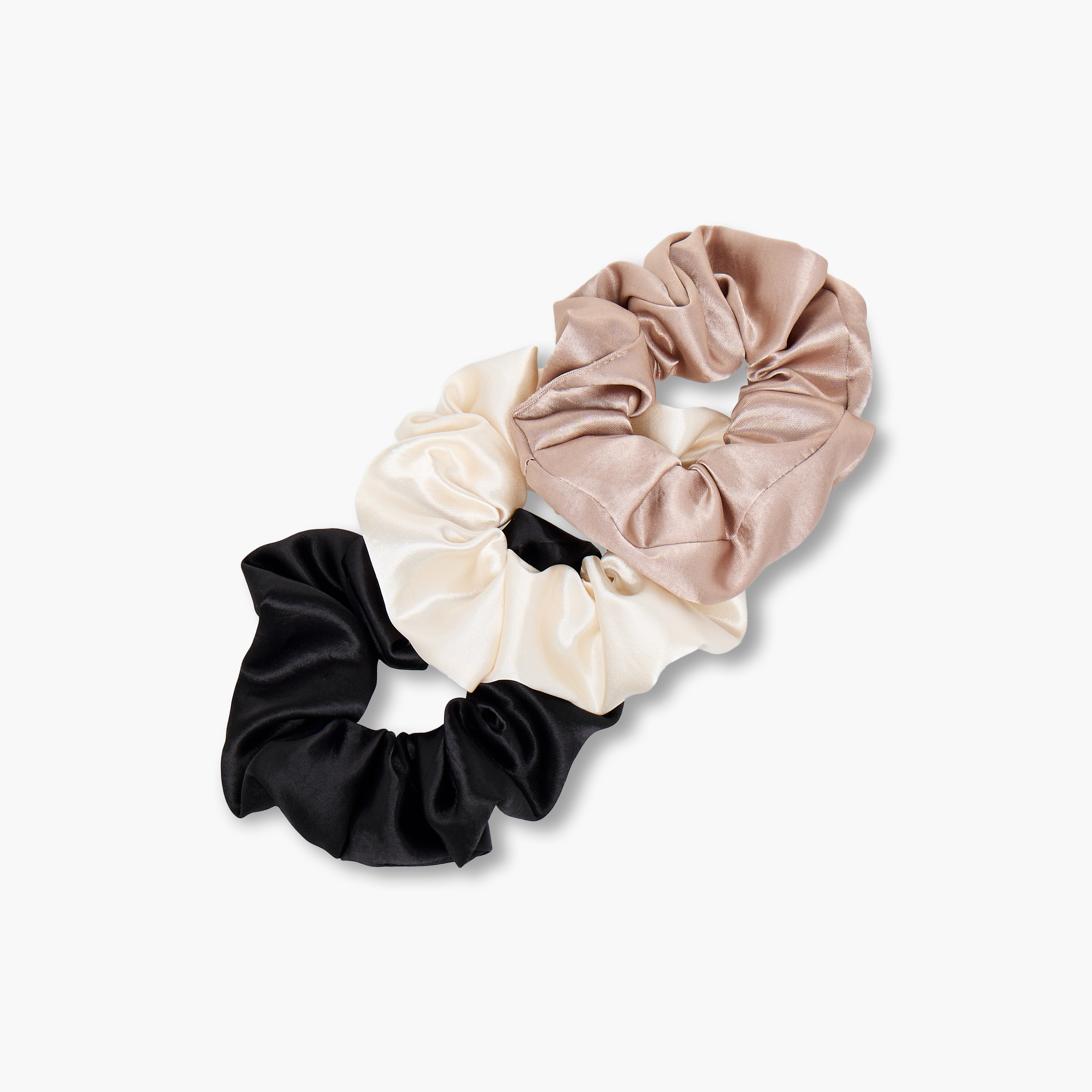 Gloo Pack of 3 Satin Hair Scrunchie-women-hairaccessories-scrunchies-image-2