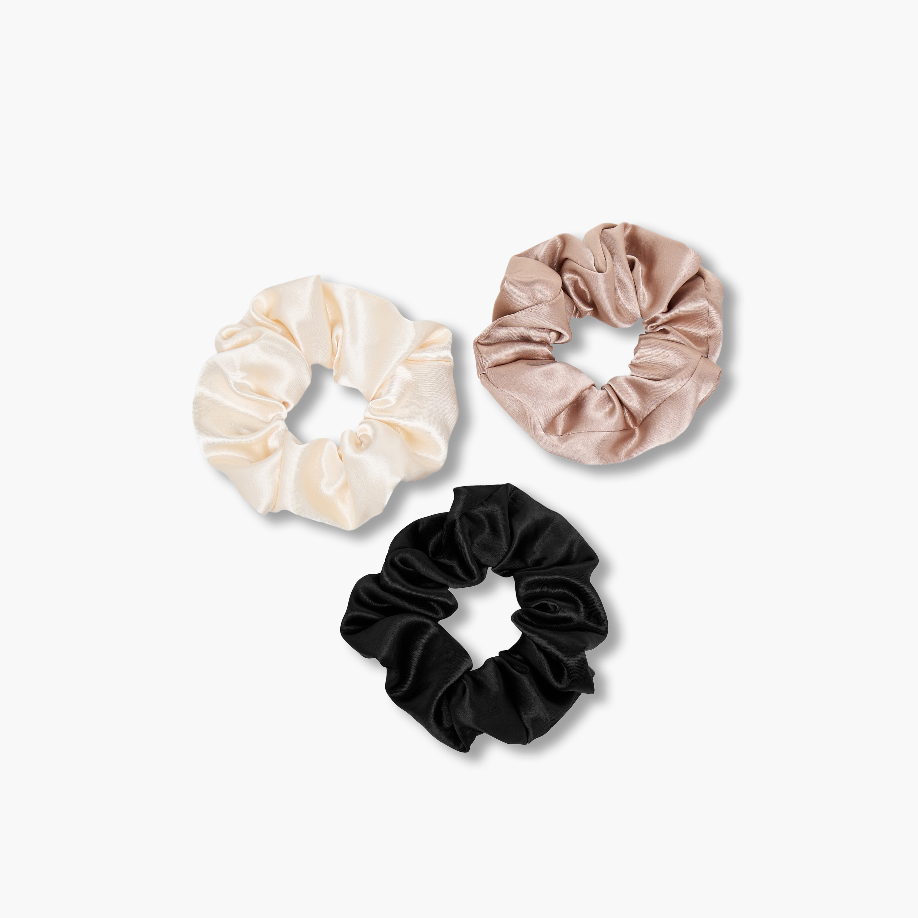 Gloo Pack of 3 Satin Hair Scrunchie-women-hairaccessories-scrunchies-image-3