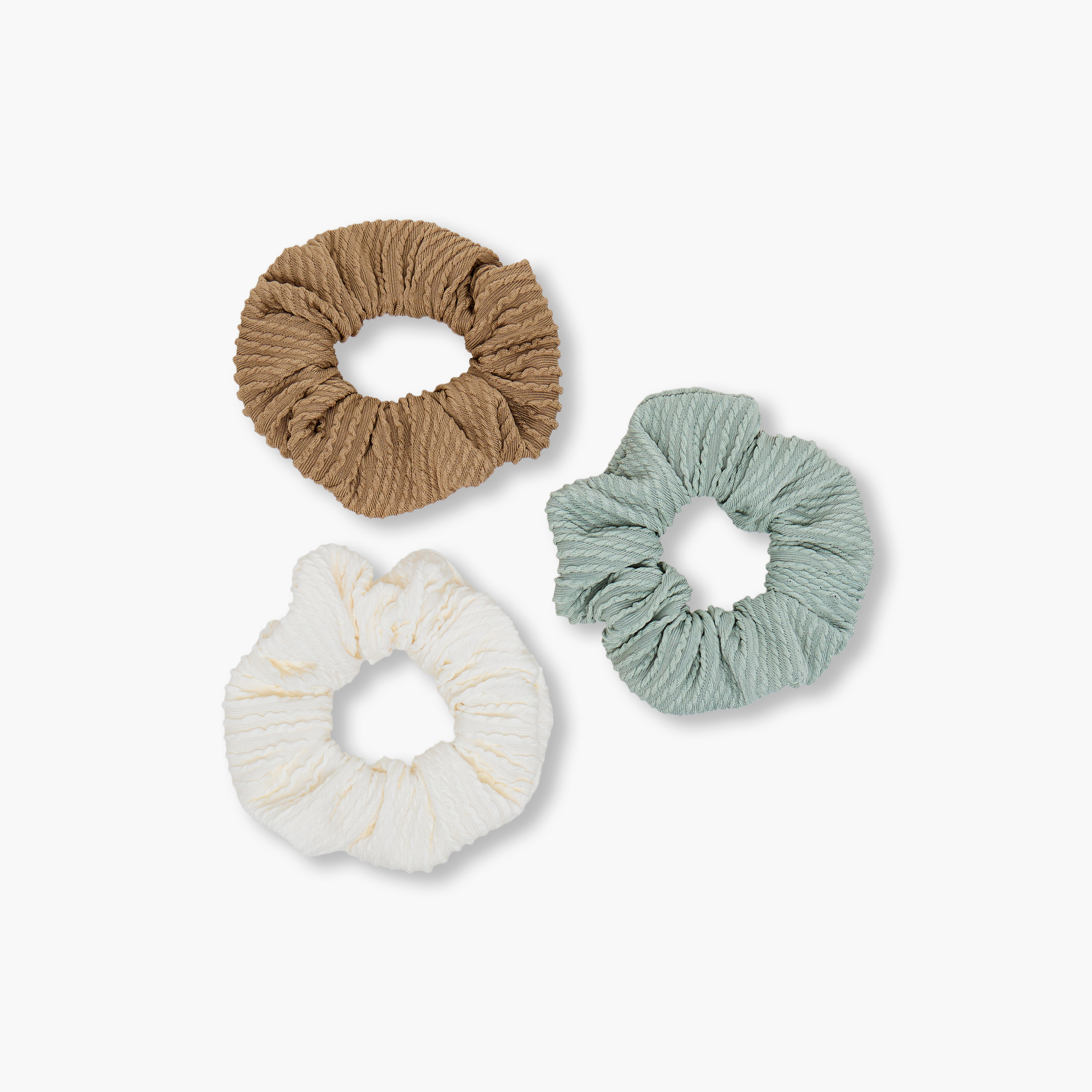 Gloo Pack of 3 Textured Hair Scrunchie-women-hairaccessories-scrunchies-image-3