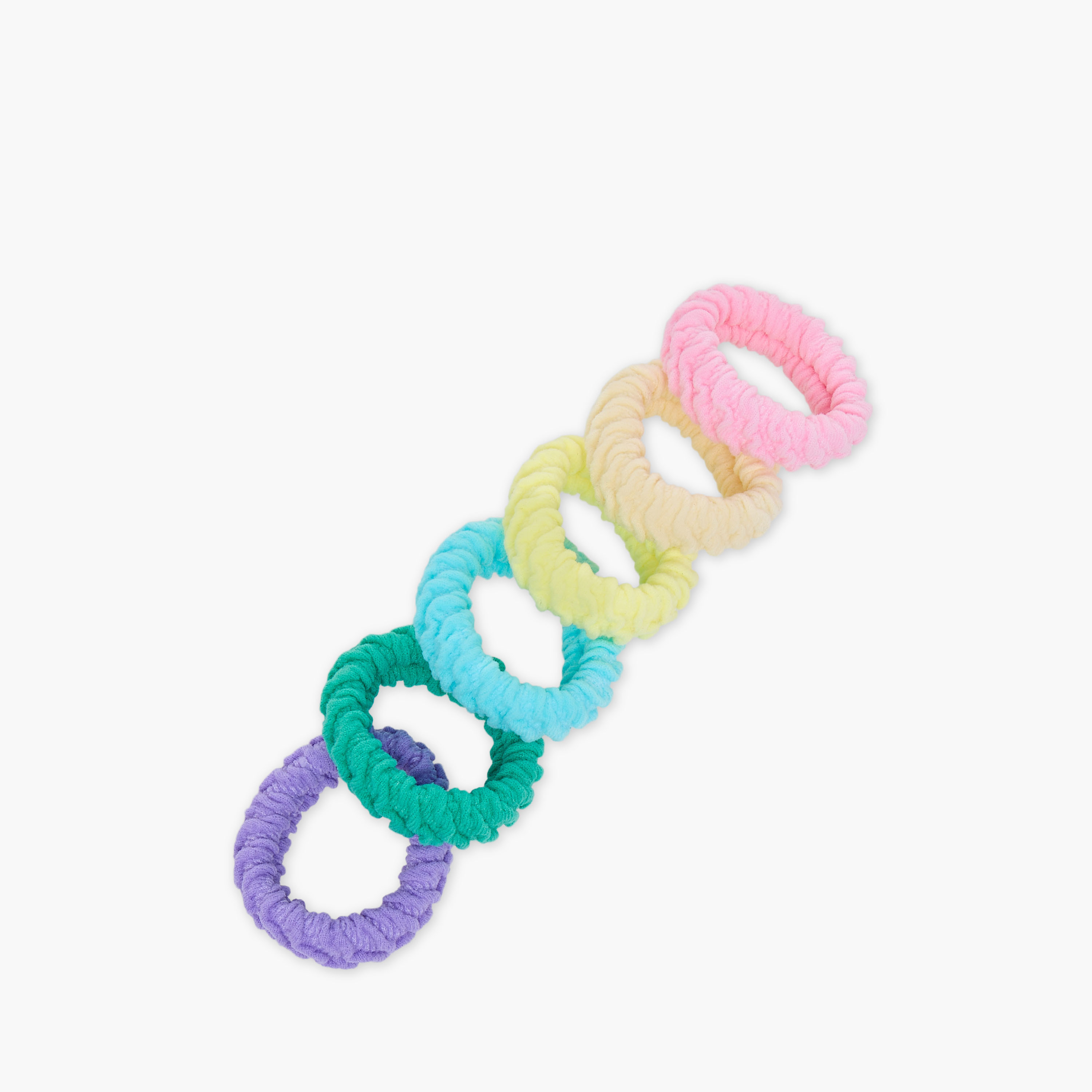 Gloo Pack of 6 Textured Hair Tie-women-hairaccessories-scrunchies-image-2