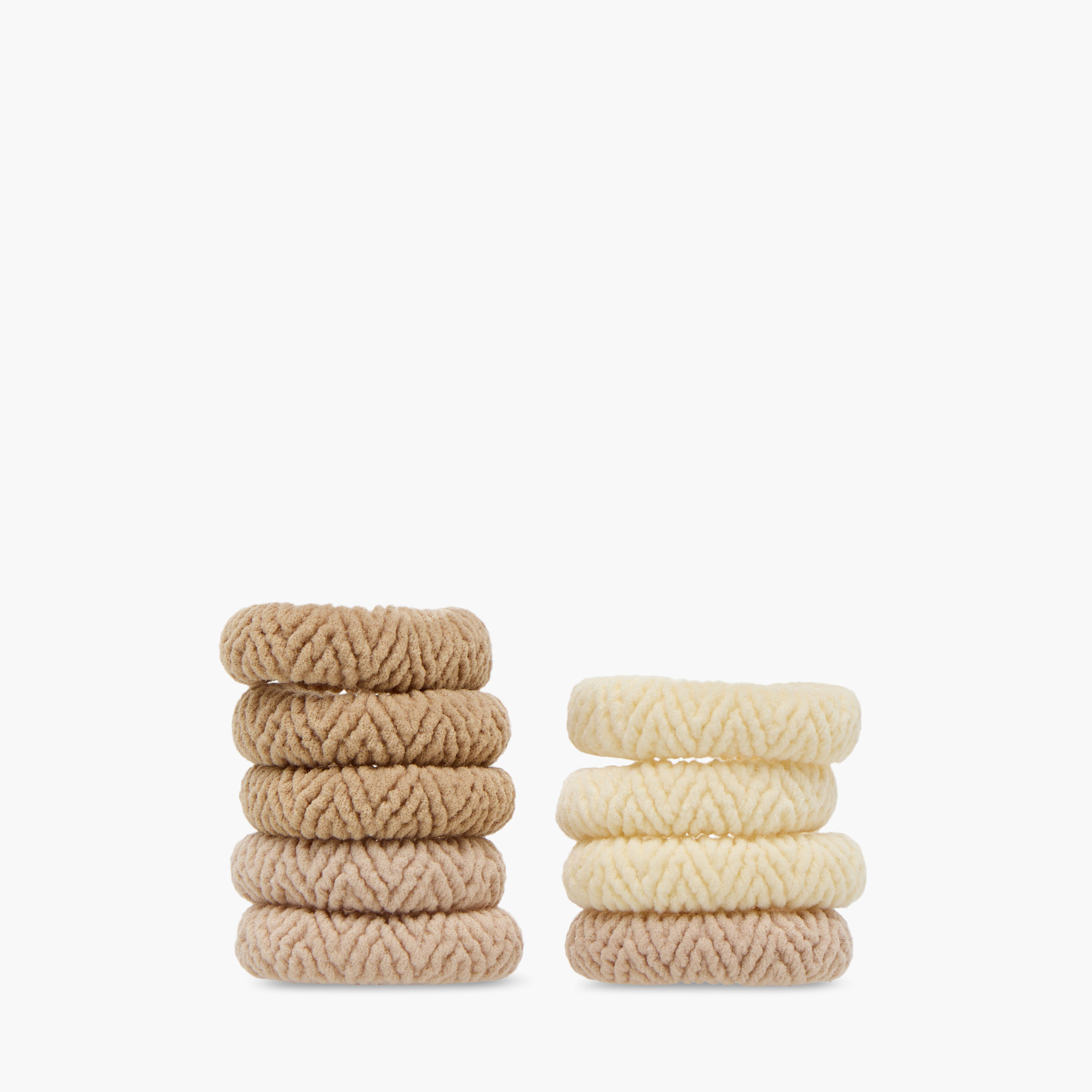 Gloo Pack of 9 Textured Hair Tie-women-hairaccessories-bands-image-2
