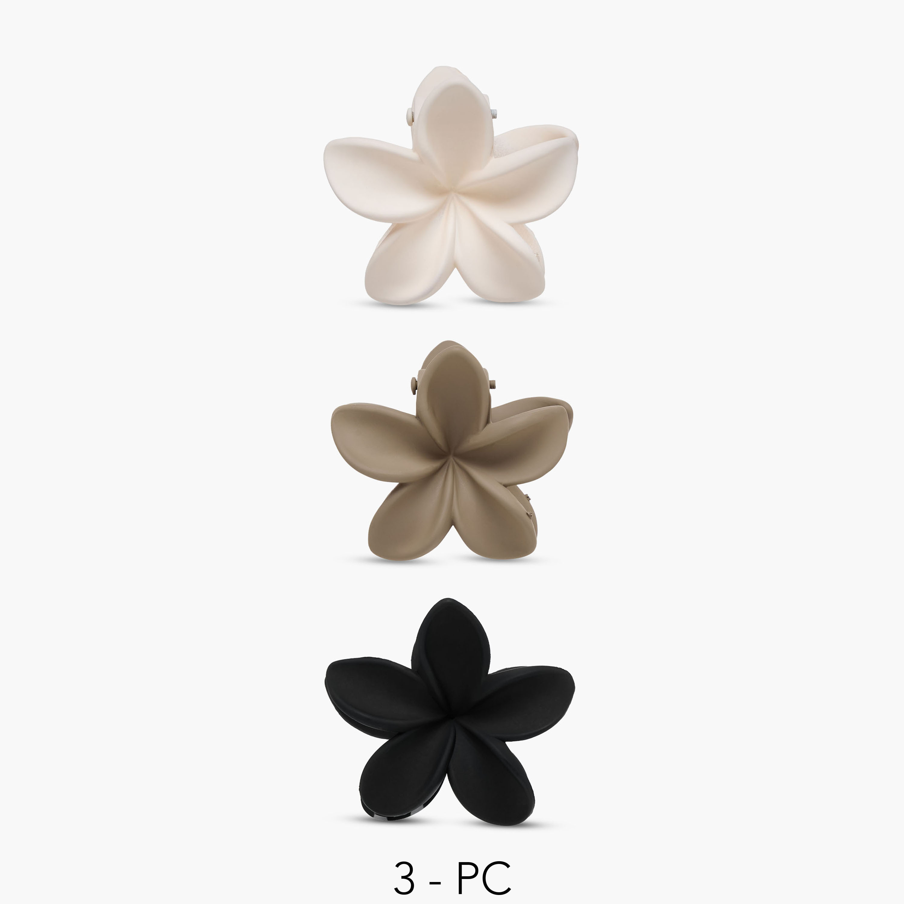 Gloo Pack of 3 Tropical Flower Shape Hair Clamps-women-hairaccessories-clamps-image-1