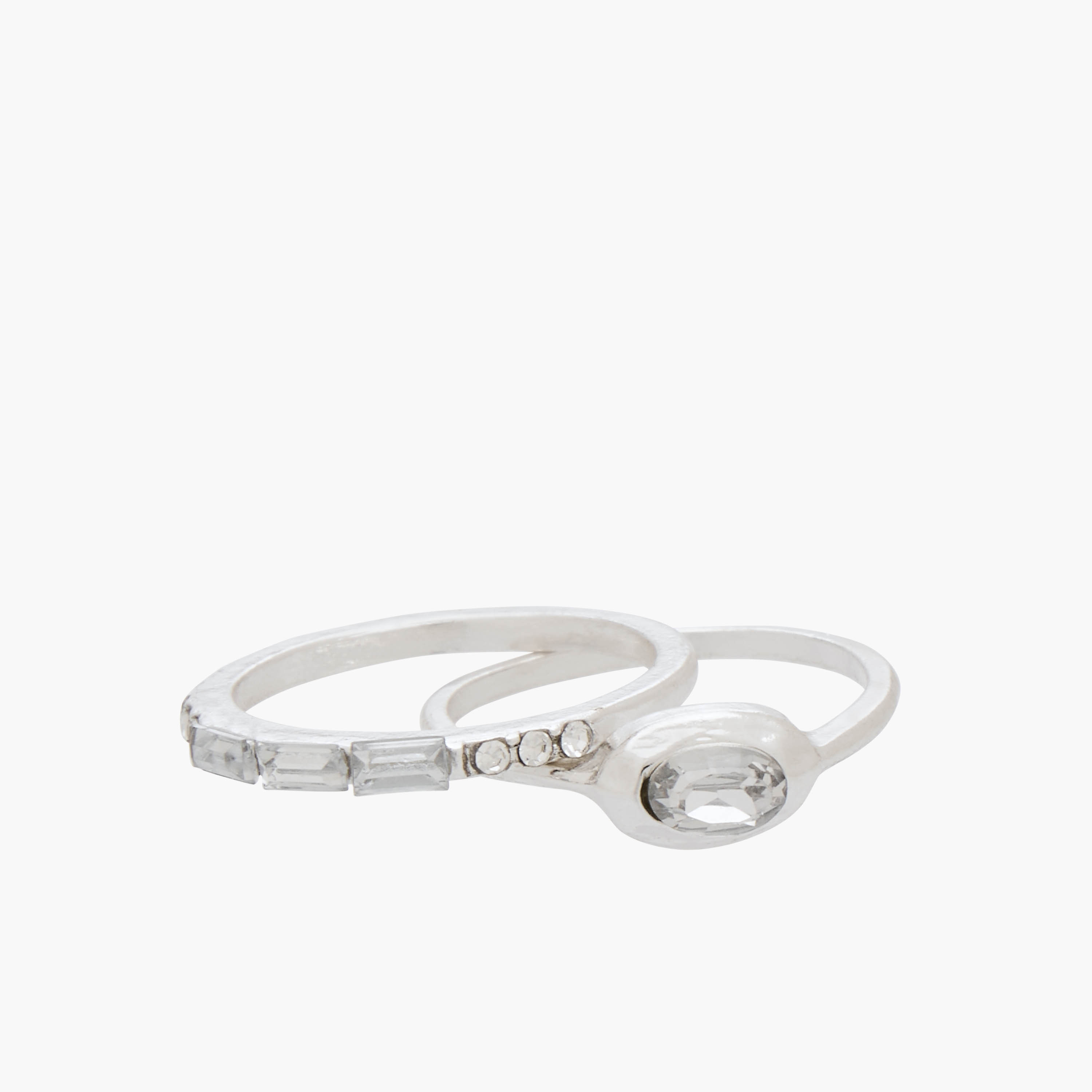 خواتم معدن مزينة بلون فضي من جلو - طقم 10 قطع-women-watchesandjewellery-jewellery-rings-image-1