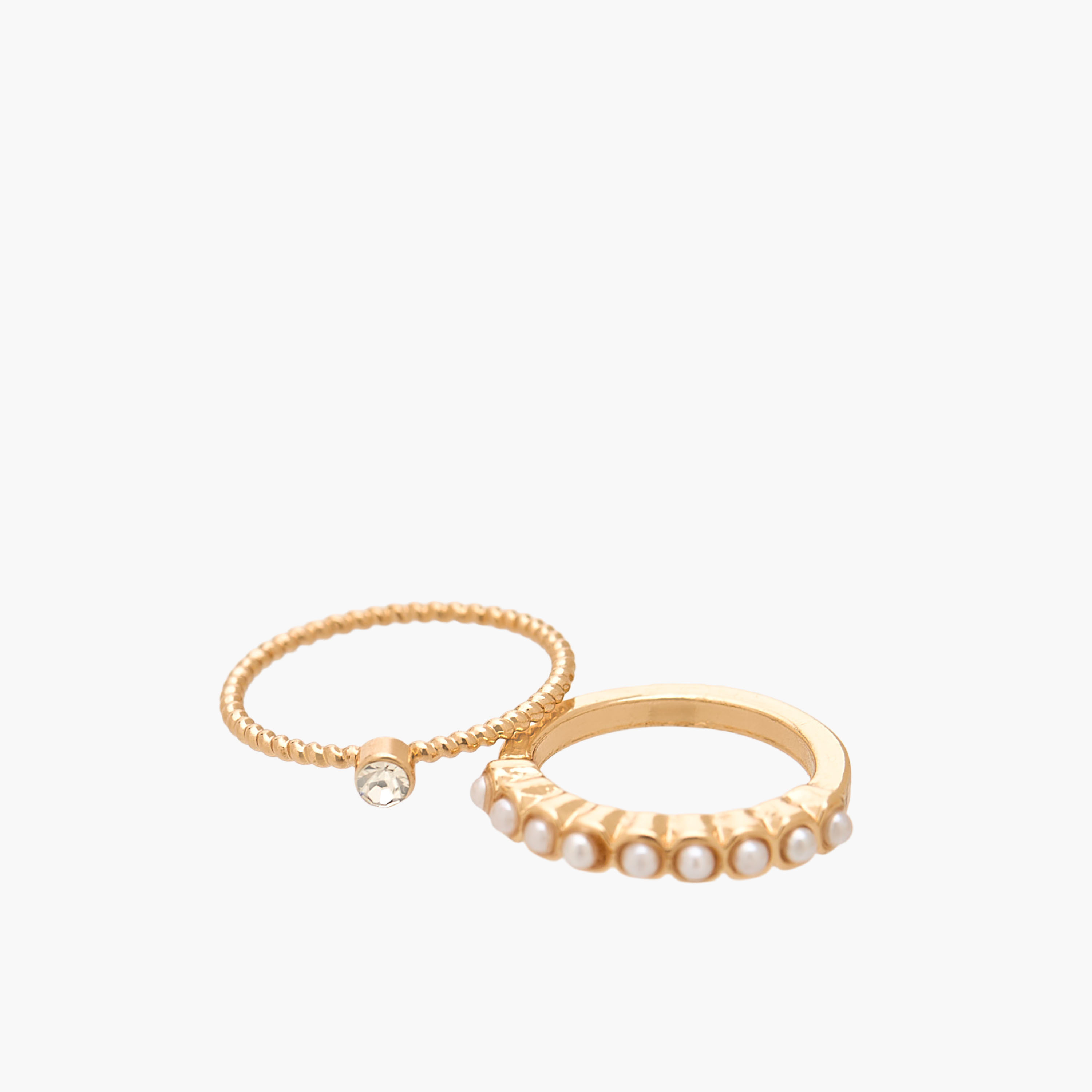 Gloo Pack of 8 Metallic Ring-women-watchesandjewellery-jewellery-rings-image-11