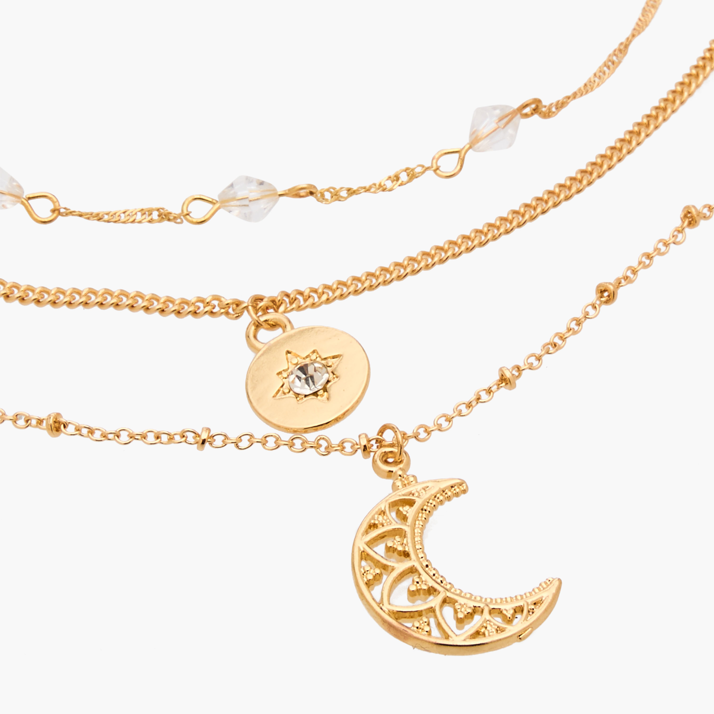 Gloo Metal Layered Pendant Necklace-women-watchesandjewellery-jewellery-necklacesandpendants-image-4