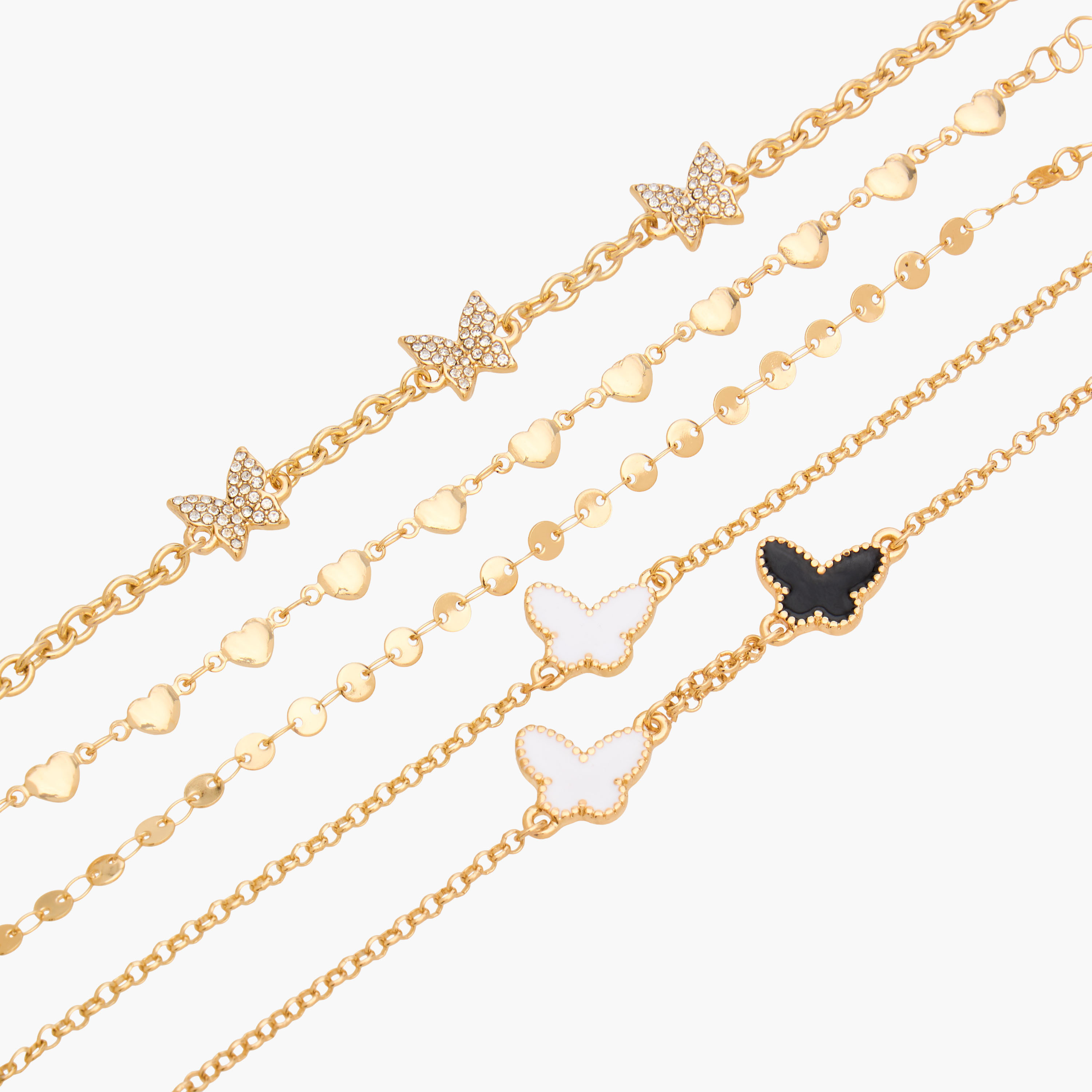 طقم من 5 أساور سلسلة معدنية من جلوو-women-watchesandjewellery-jewellery-banglesandbracelets-image-12