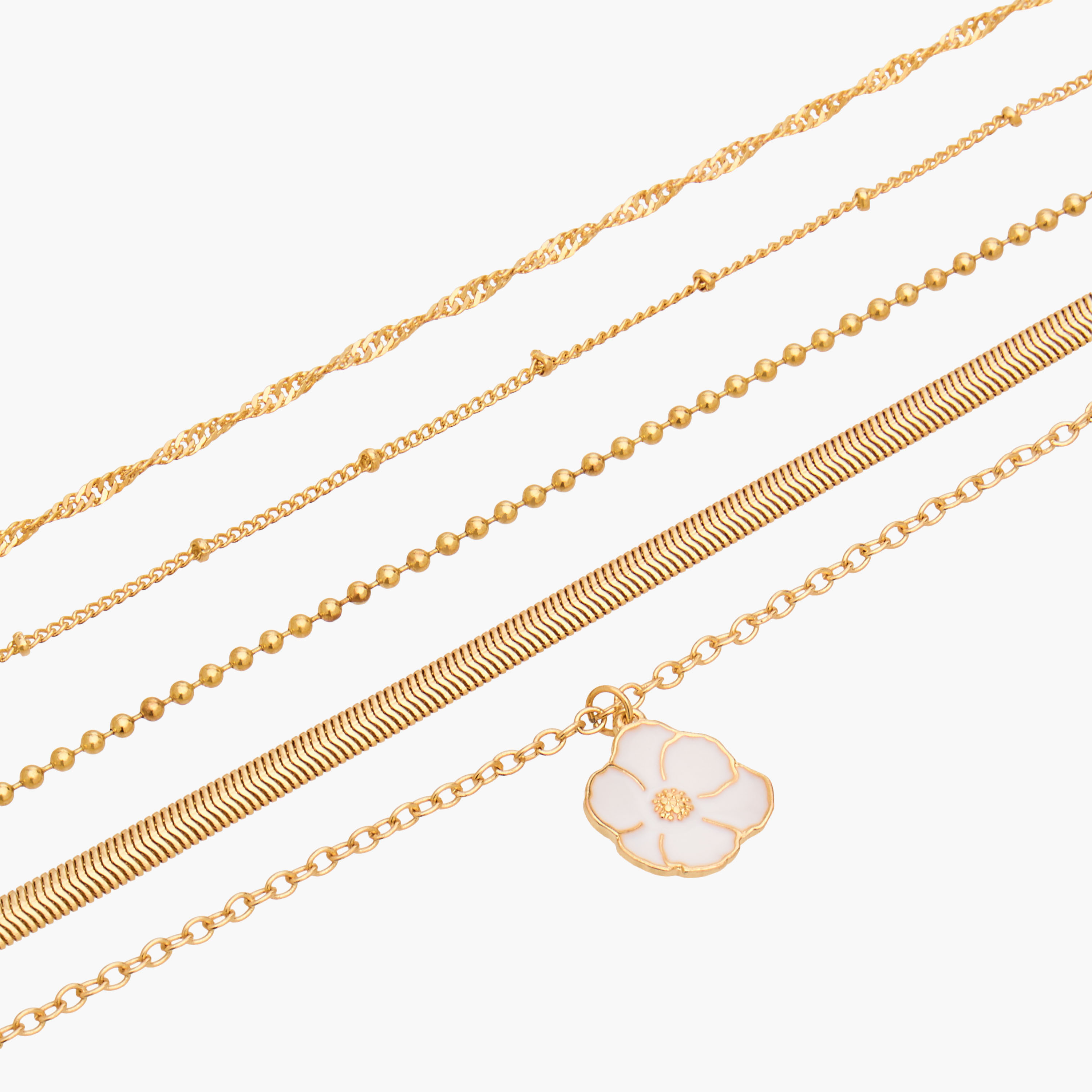Gloo Pack of 5 Metal Chain Bracelet-women-watchesandjewellery-jewellery-banglesandbracelets-image-12