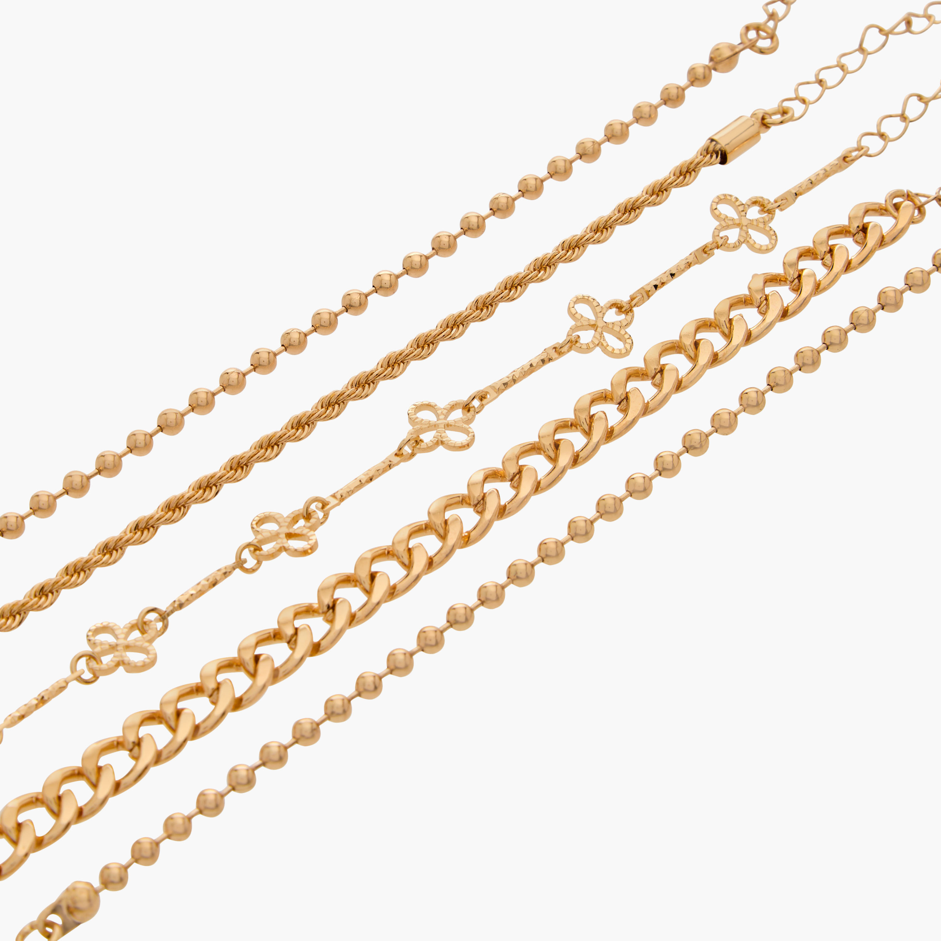 Gloo Pack of 5 Metallic Assorted Bracelet-women-watchesandjewellery-jewellery-banglesandbracelets-image-13