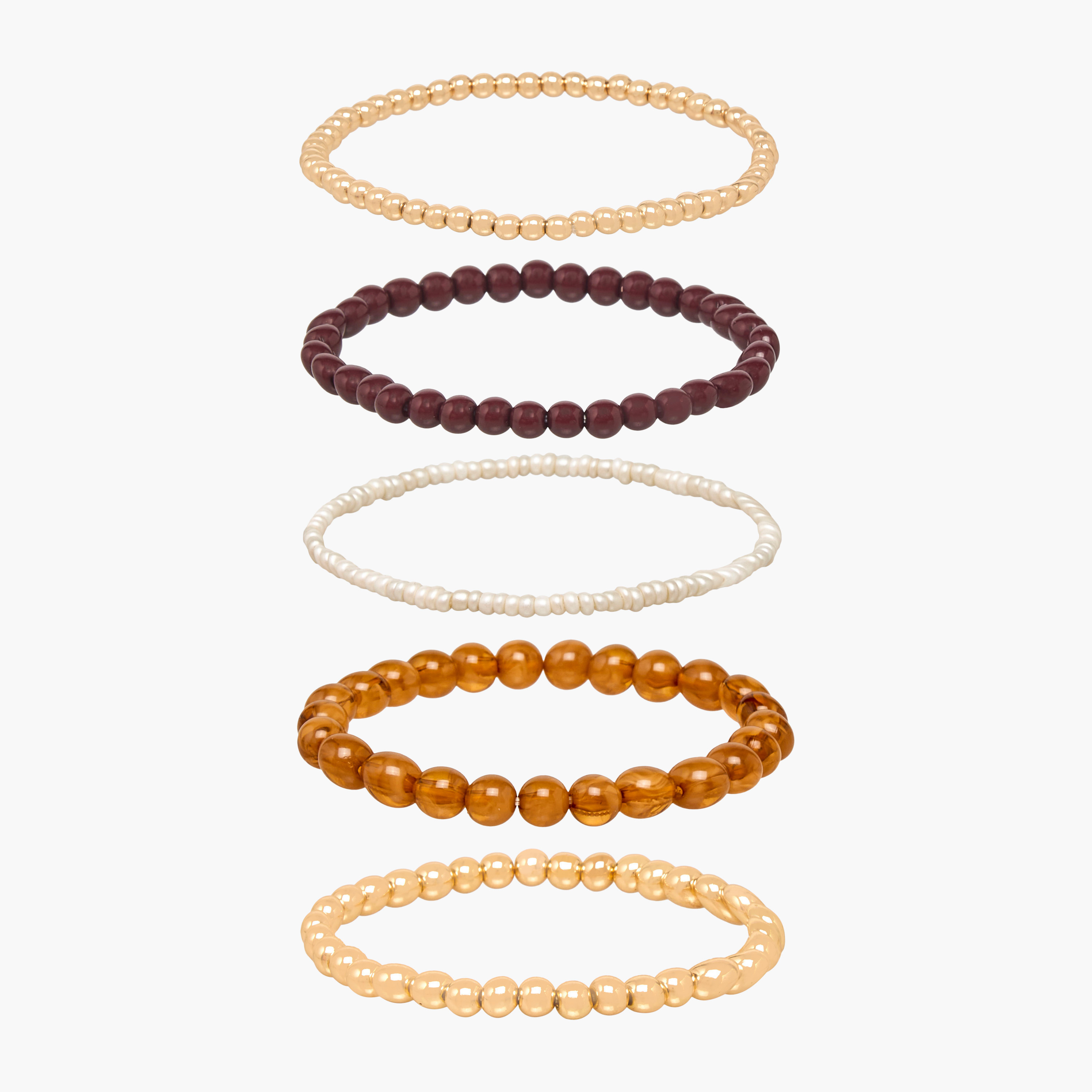 Gloo Pack of 5 Beaded Bracelet-women-watchesandjewellery-jewellery-banglesandbracelets-image-1