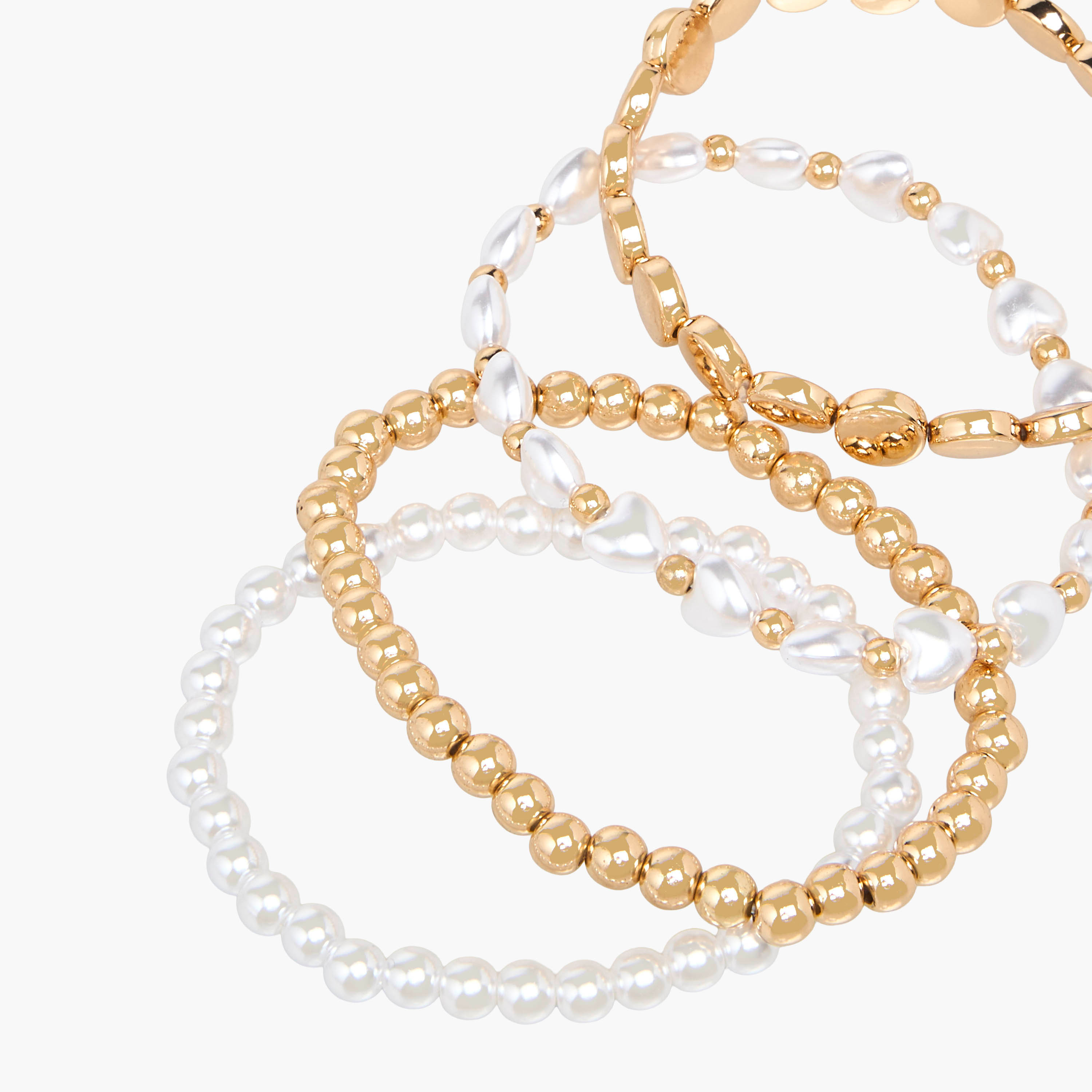 Gloo Pack of 4 Metallic Beaded Bracelet-women-watchesandjewellery-jewellery-banglesandbracelets-image-10