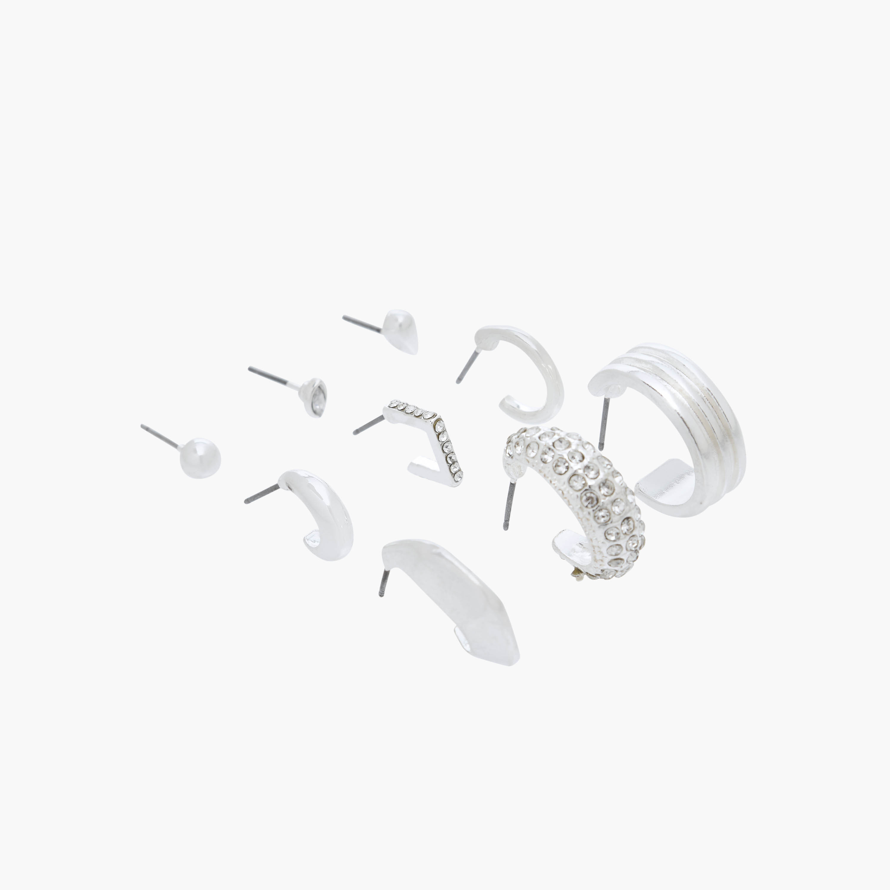 Gloo Pack of 9 Metallic Assorted Earrings with Pushback Closure-women-watchesandjewellery-jewellery-earrings-image-3