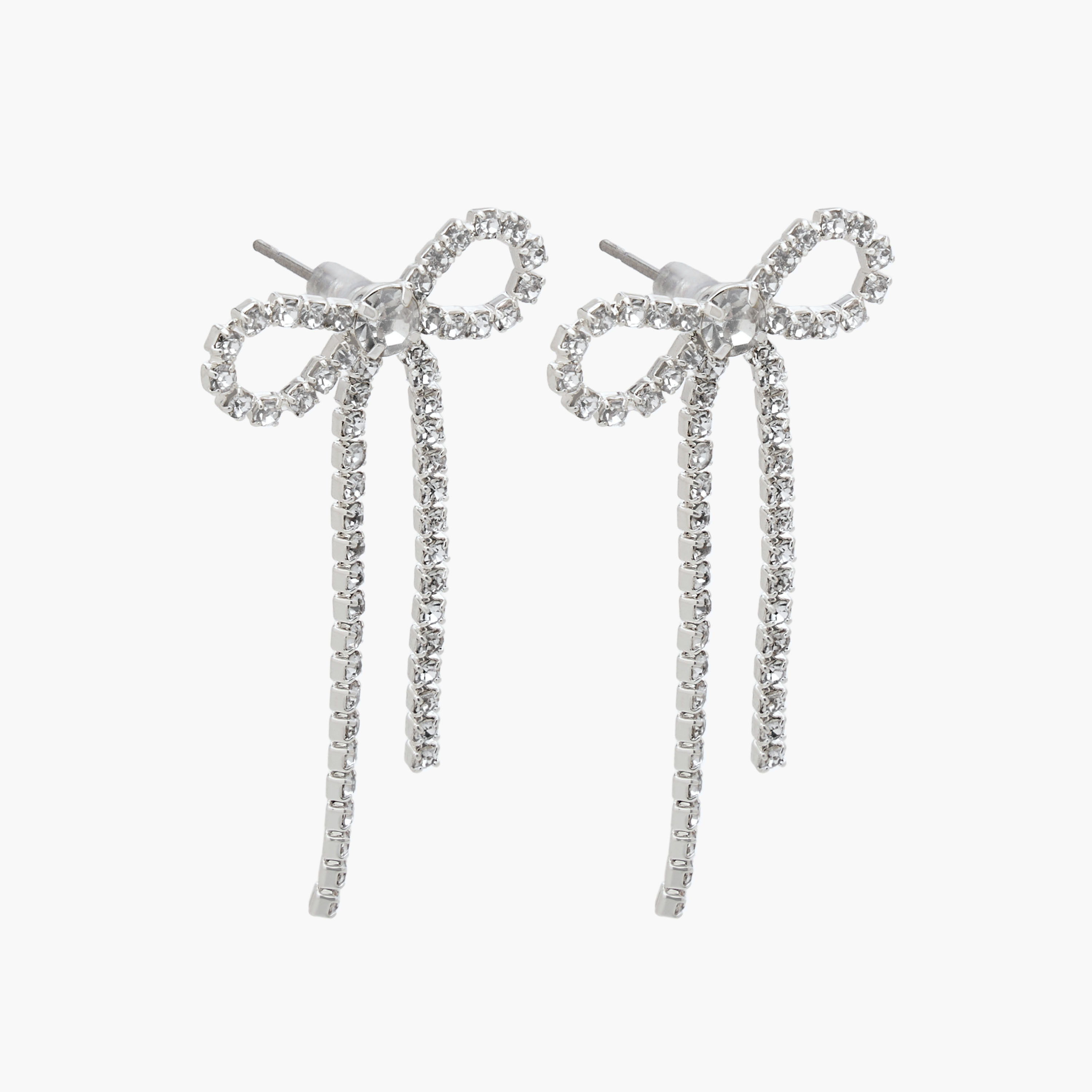 Gloo Pack of 2 Silver Finish Embellished Earrings with Pushback Closure-women-watchesandjewellery-jewellery-earrings-image-3