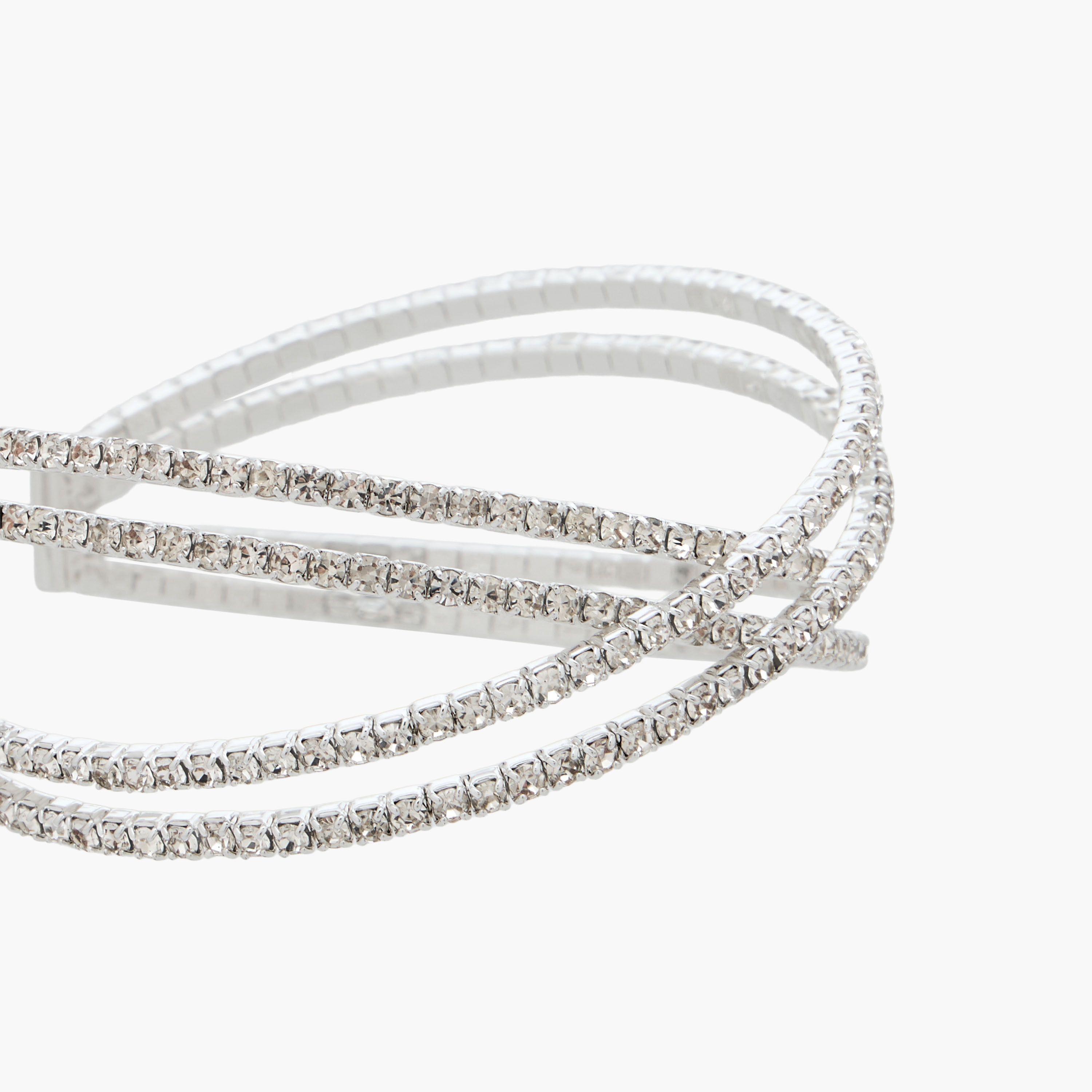 Gloo Silver Finish Embellished Cuff Bracelet-women-watchesandjewellery-jewellery-banglesandbracelets-image-3