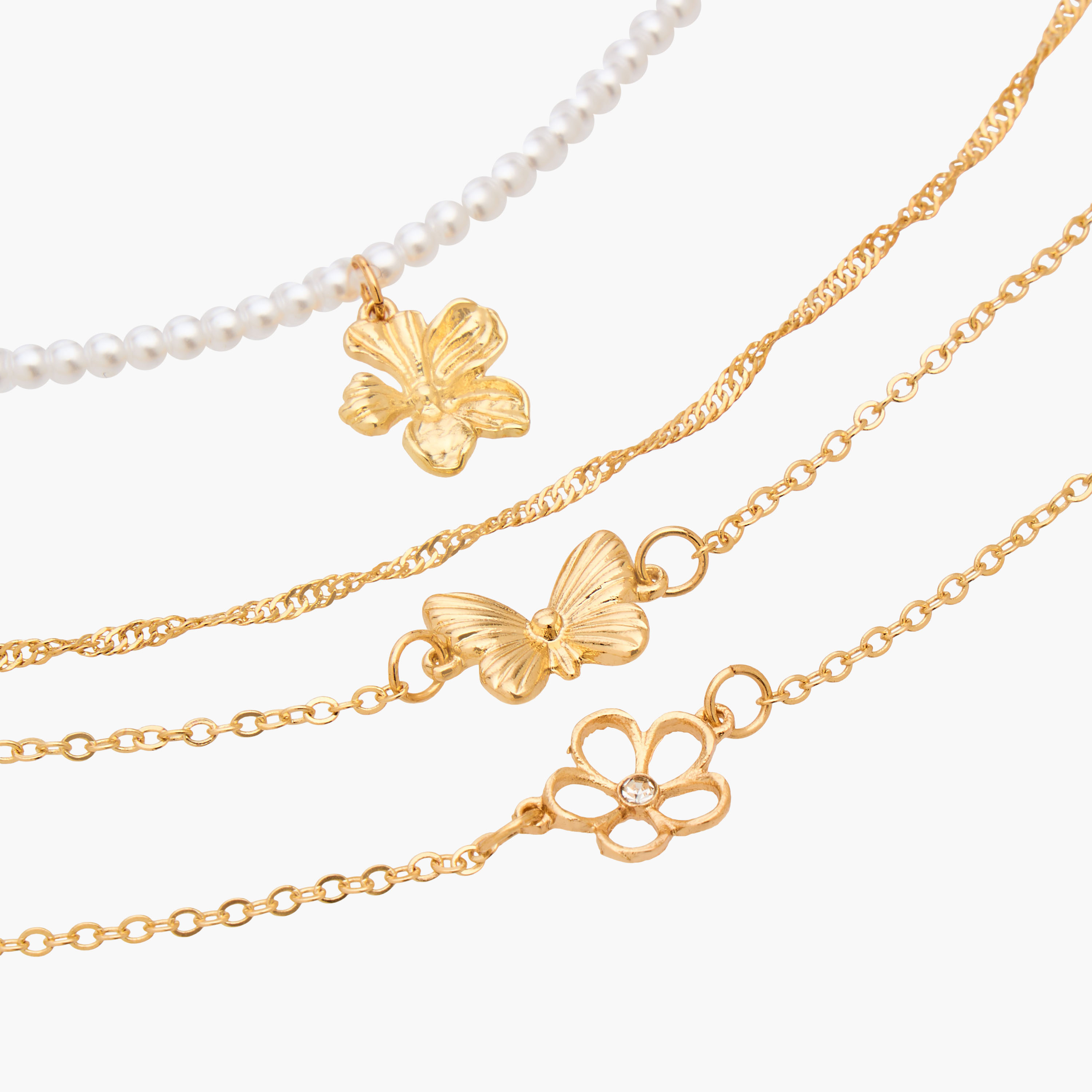 أعقاد سلسلة ميتاليك من جلو - عبوة 4 قطع-women-watchesandjewellery-jewellery-necklacesandpendants-image-7