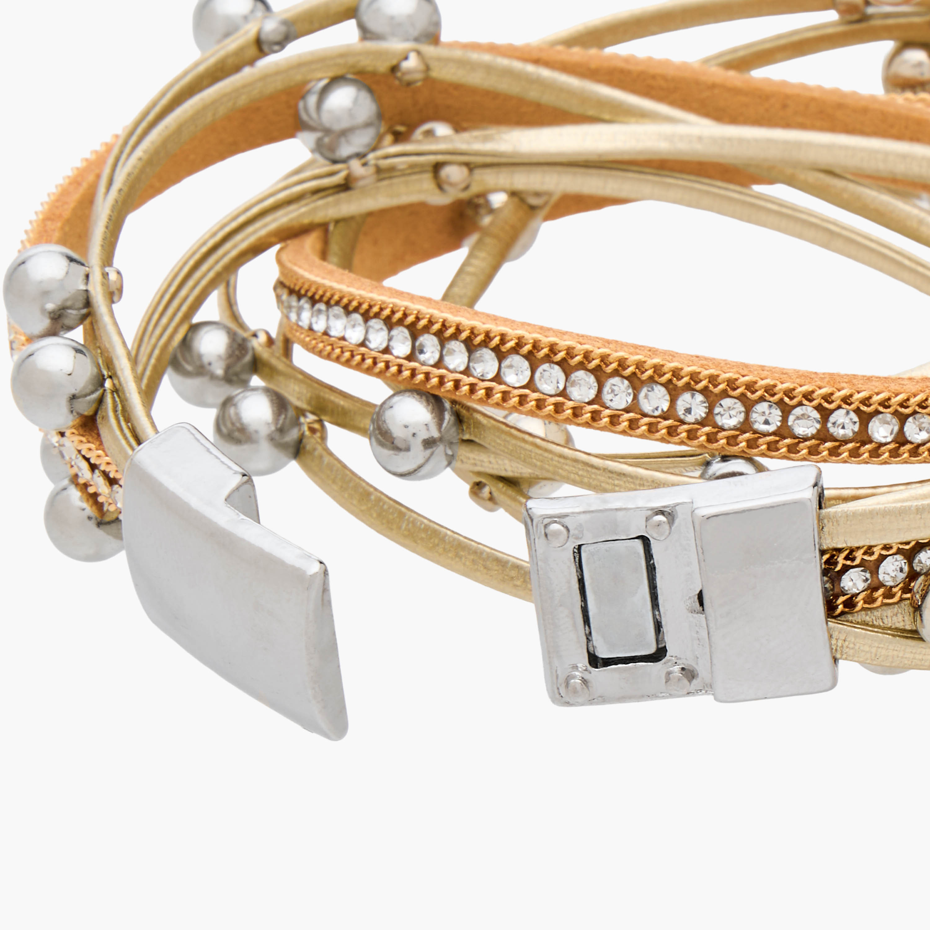Gloo Metal Layered Bracelet-women-watchesandjewellery-jewellery-banglesandbracelets-image-3