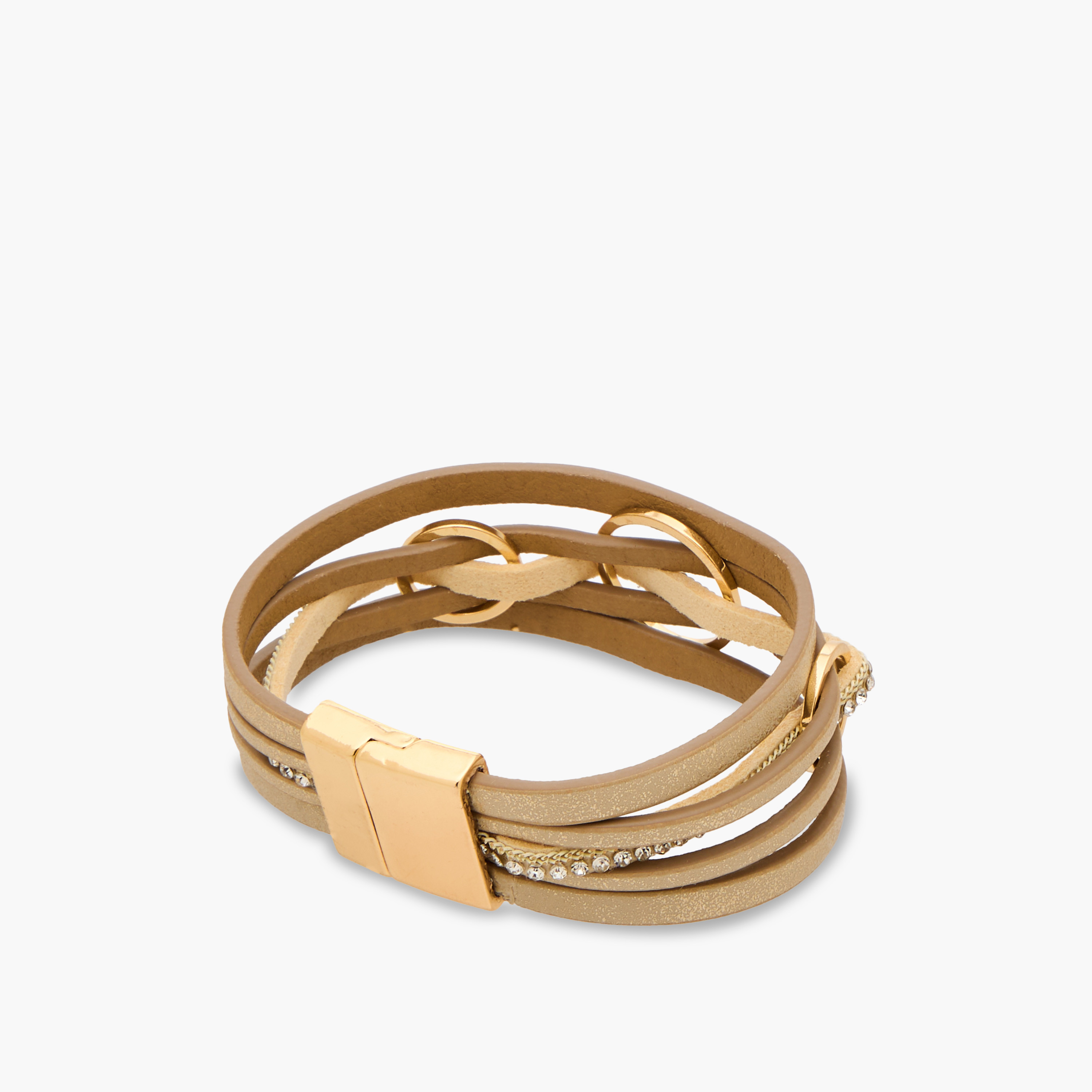 Gloo Metallic Embellished Layered Bracelet-women-watchesandjewellery-jewellery-banglesandbracelets-image-2