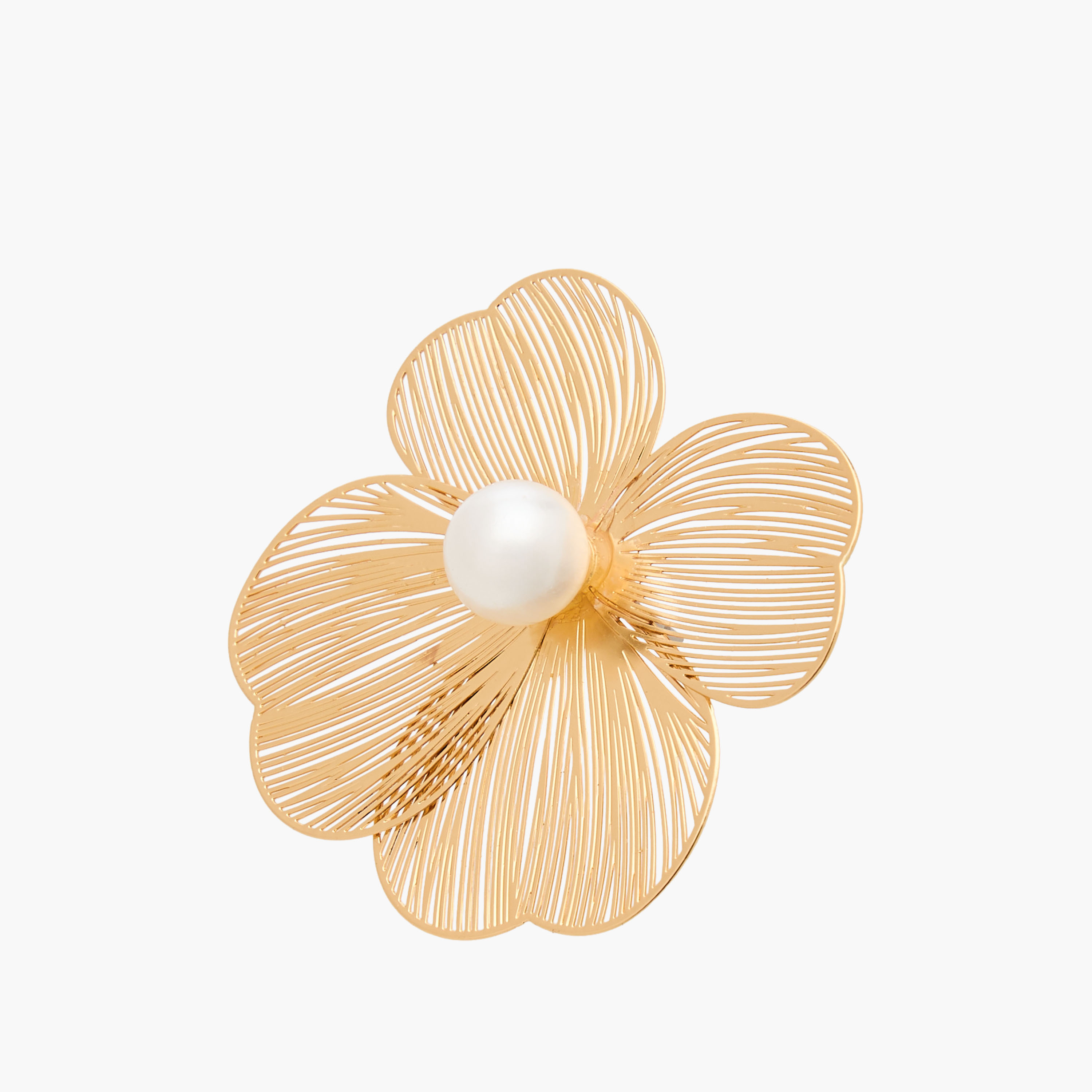 Gloo Gold Finish Floral Shape Stud Earrings with Pushback Closure-women-watchesandjewellery-jewellery-earrings-image-3