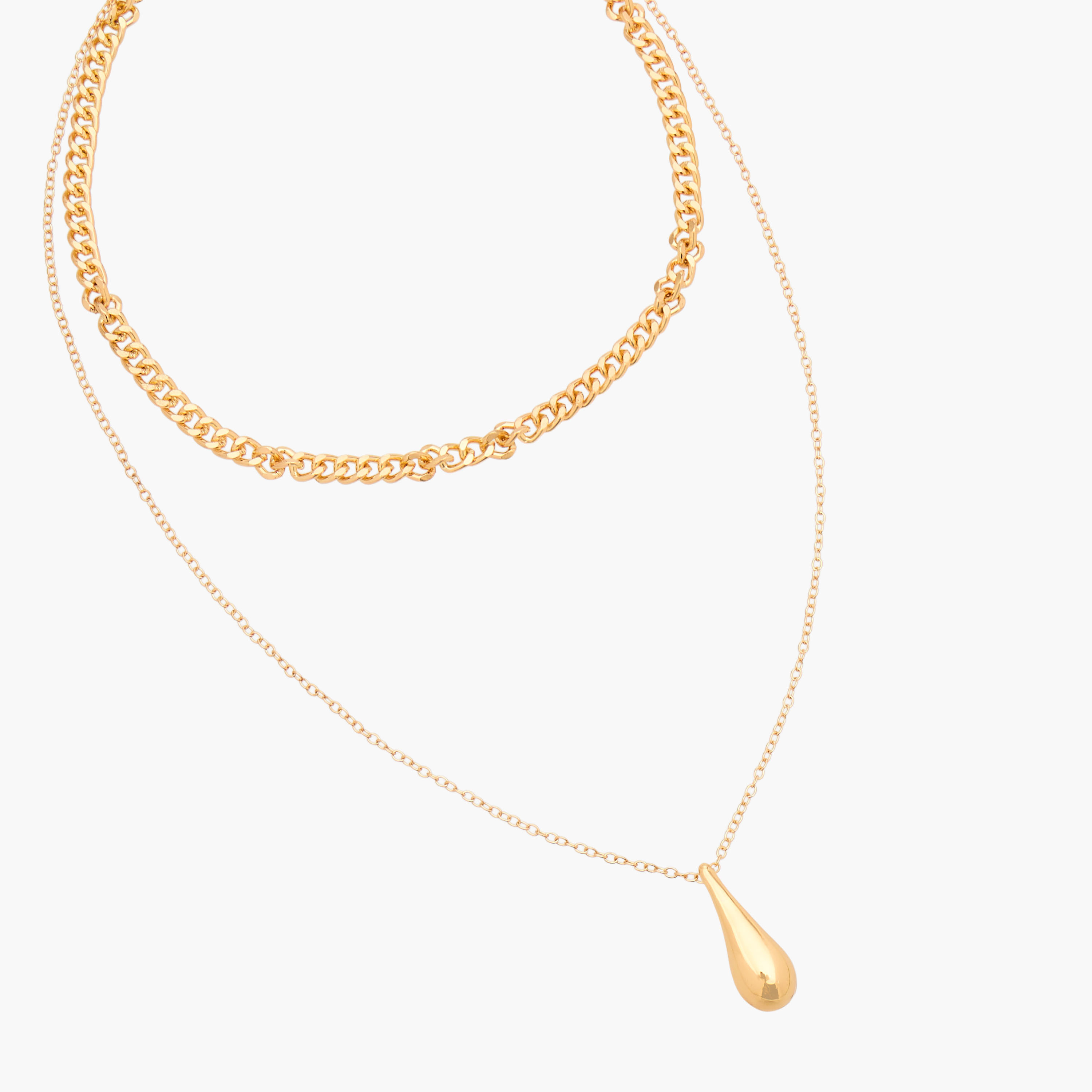 عقد معدن متعدد الطبقات بدلاية دمعة-women-watchesandjewellery-jewellery-necklacesandpendants-image-2
