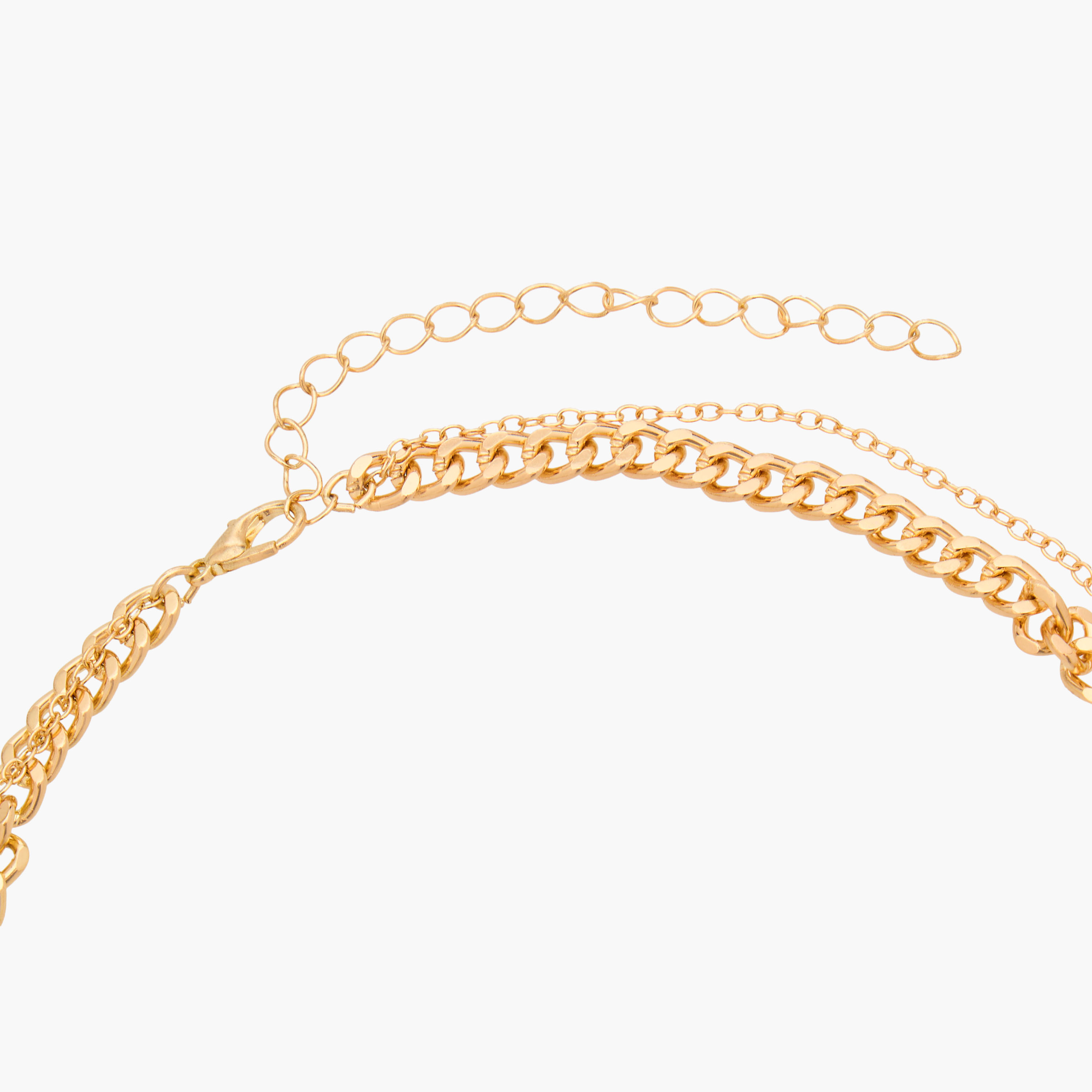 عقد معدن متعدد الطبقات بدلاية دمعة-women-watchesandjewellery-jewellery-necklacesandpendants-image-3