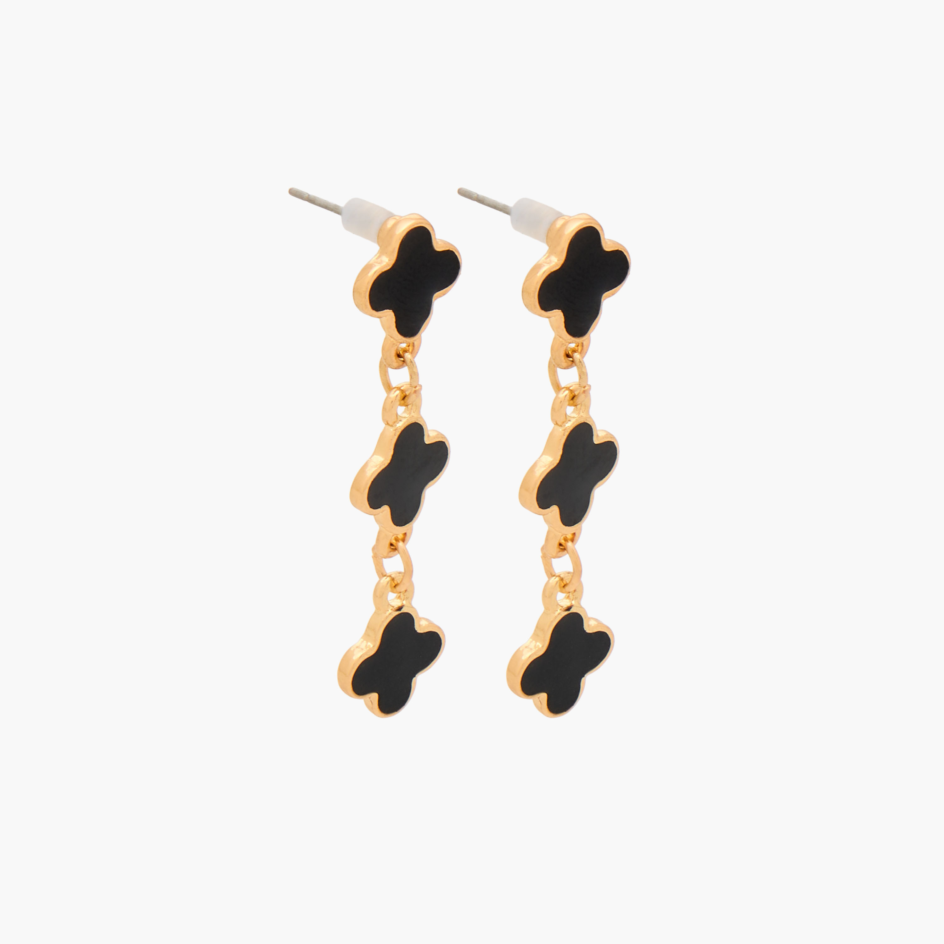 Gloo Pack of 3 Gold Finish Assorted Earrings with Pushback Closure-women-watchesandjewellery-jewellery-earrings-image-2