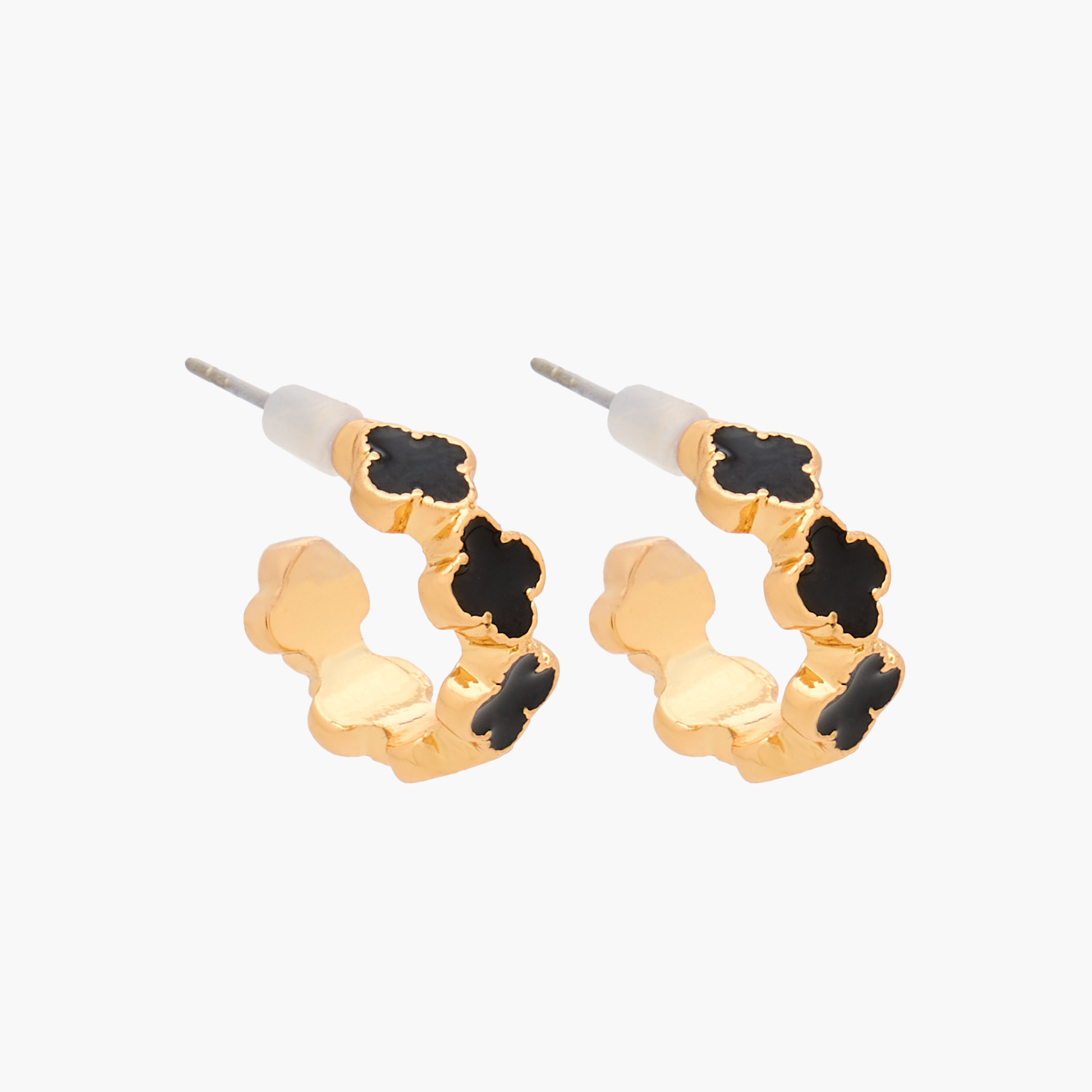 Gloo Pack of 3 Gold Finish Assorted Earrings with Pushback Closure-women-watchesandjewellery-jewellery-earrings-image-4