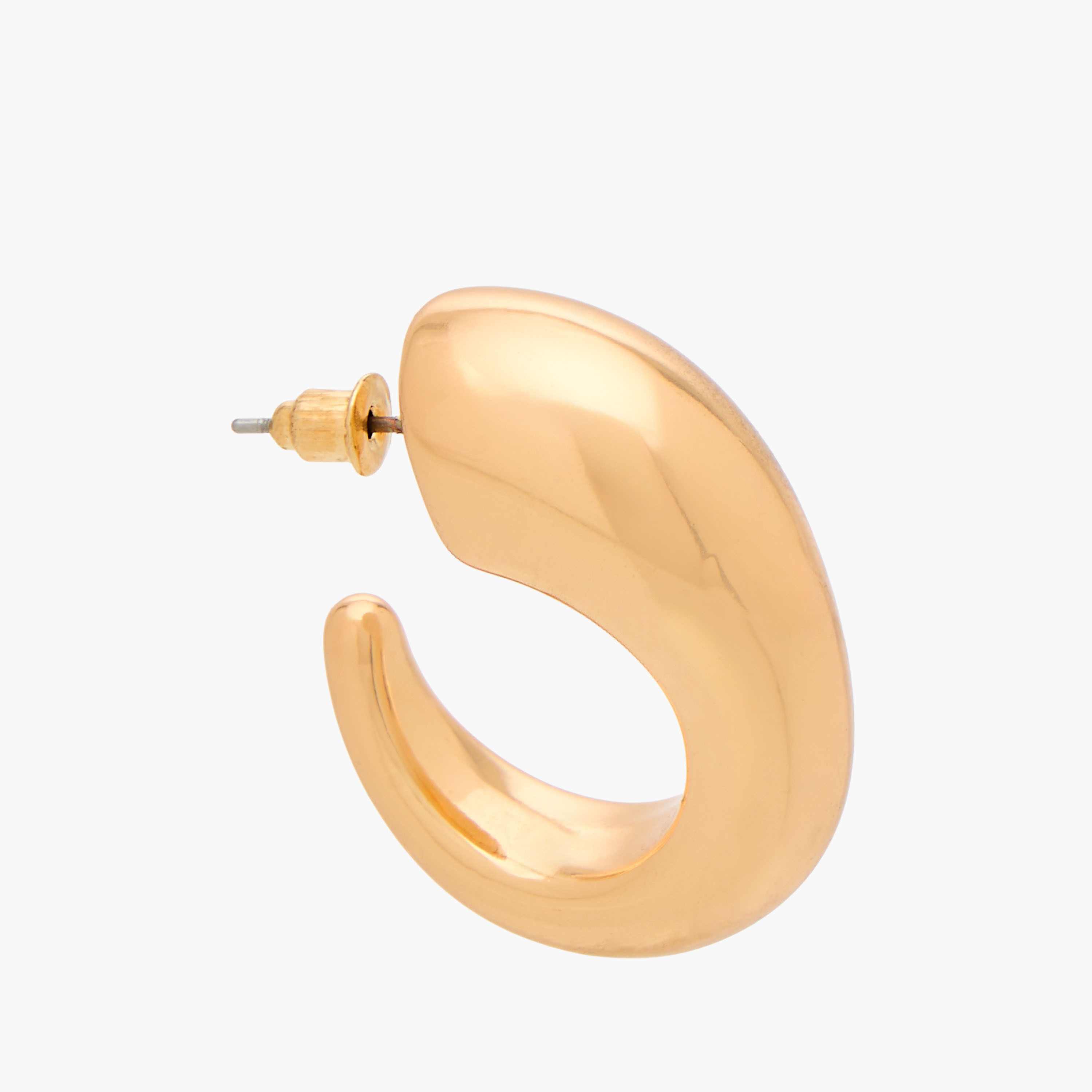 Gloo Pack of 2 Gold Finish Chunky Hoop Earrings with Pushback Closure-women-watchesandjewellery-jewellery-earrings-image-5