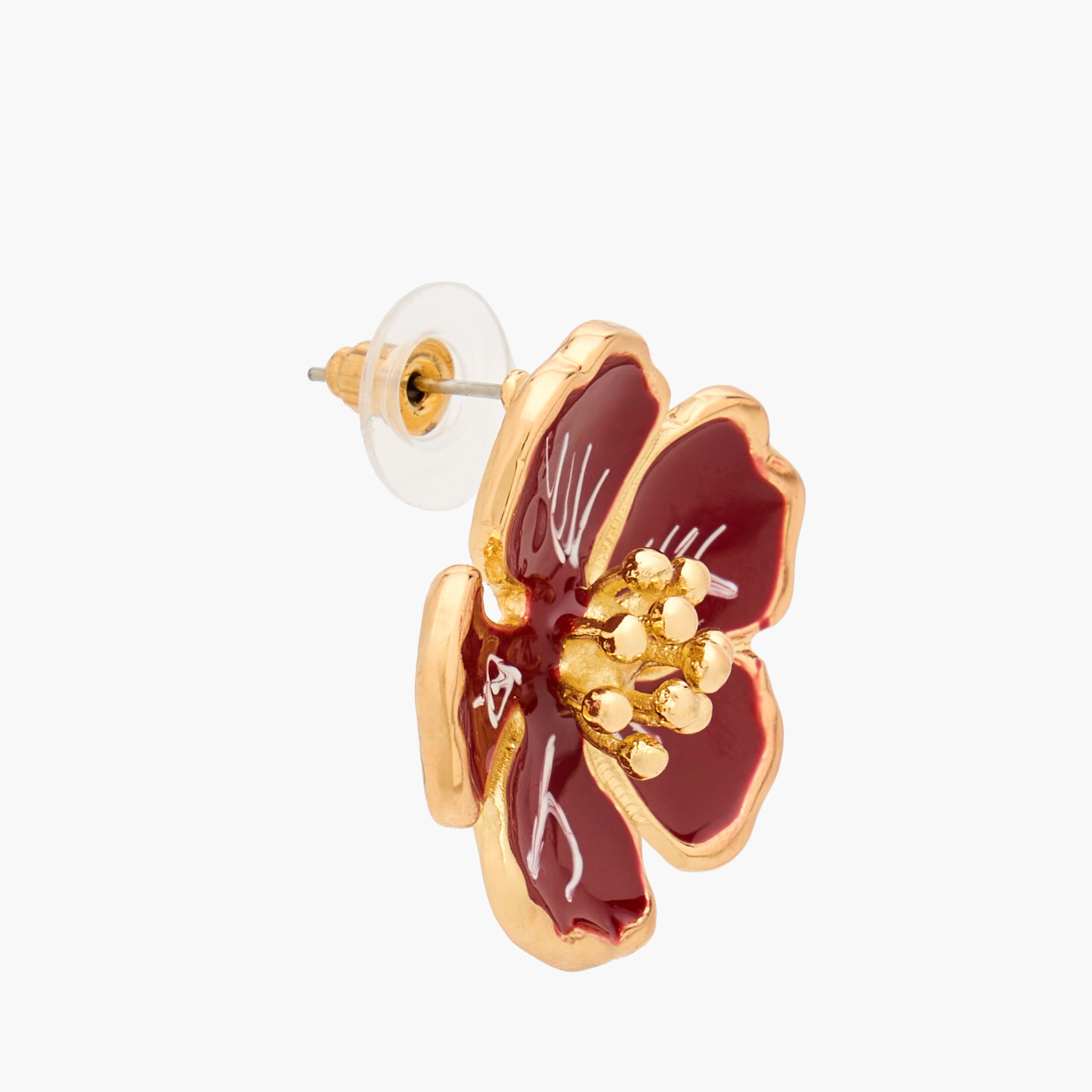 Gloo Gold Finish Floral Enamel Earrings with Pushback Closure-women-watchesandjewellery-jewellery-earrings-image-4
