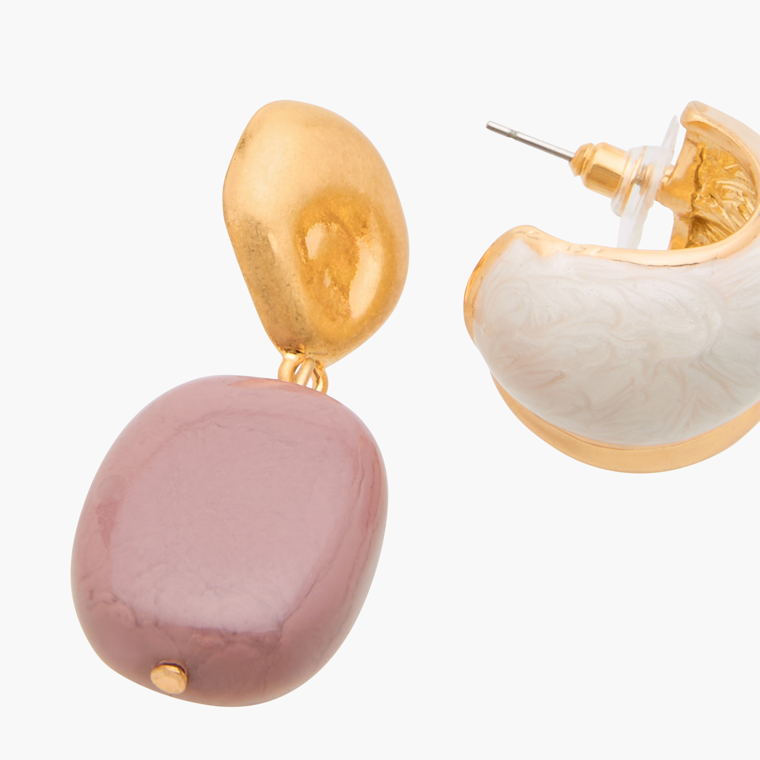 Pack of 2 Metallic Assorted Earrings with Pushback Closure-women-watchesandjewellery-jewellery-earrings-image-5