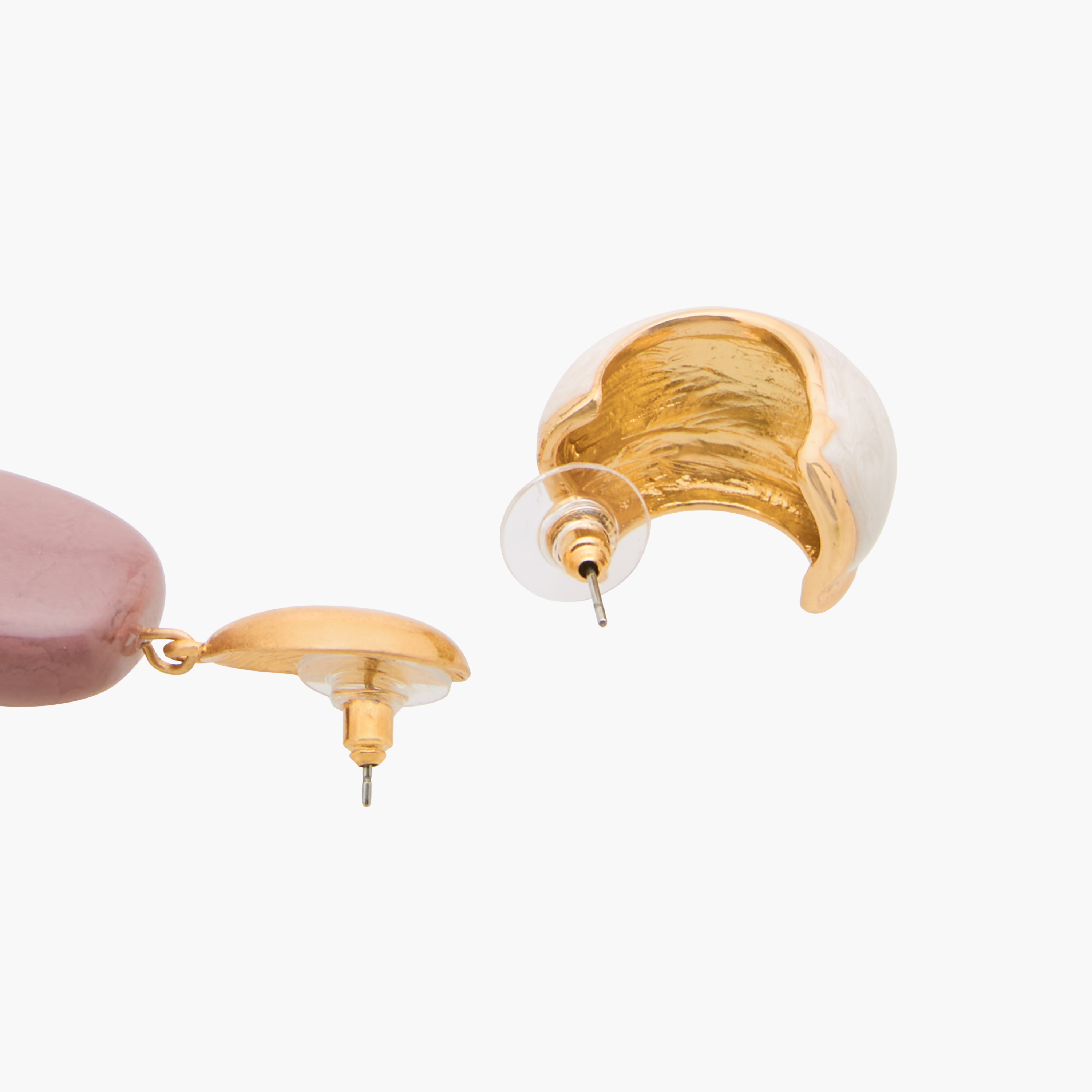 Pack of 2 Metallic Assorted Earrings with Pushback Closure-women-watchesandjewellery-jewellery-earrings-image-6