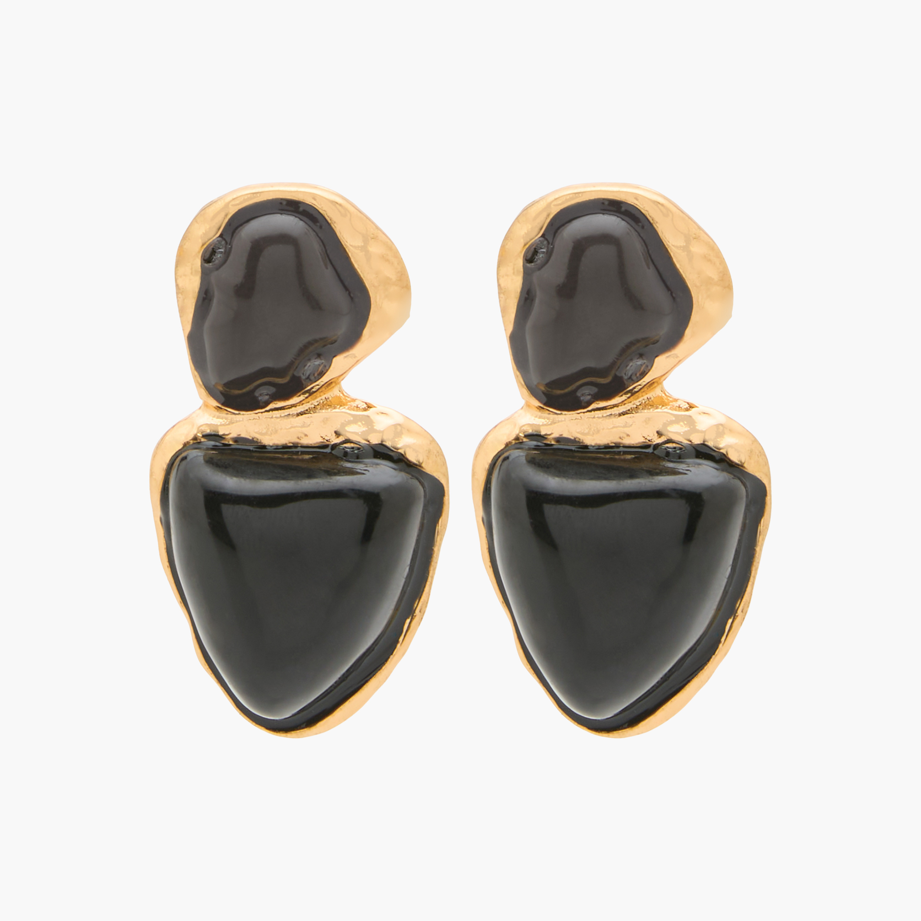 Metallic Sculpted Drop Earrings with Pushback Closure-women-watchesandjewellery-jewellery-earrings-image-3