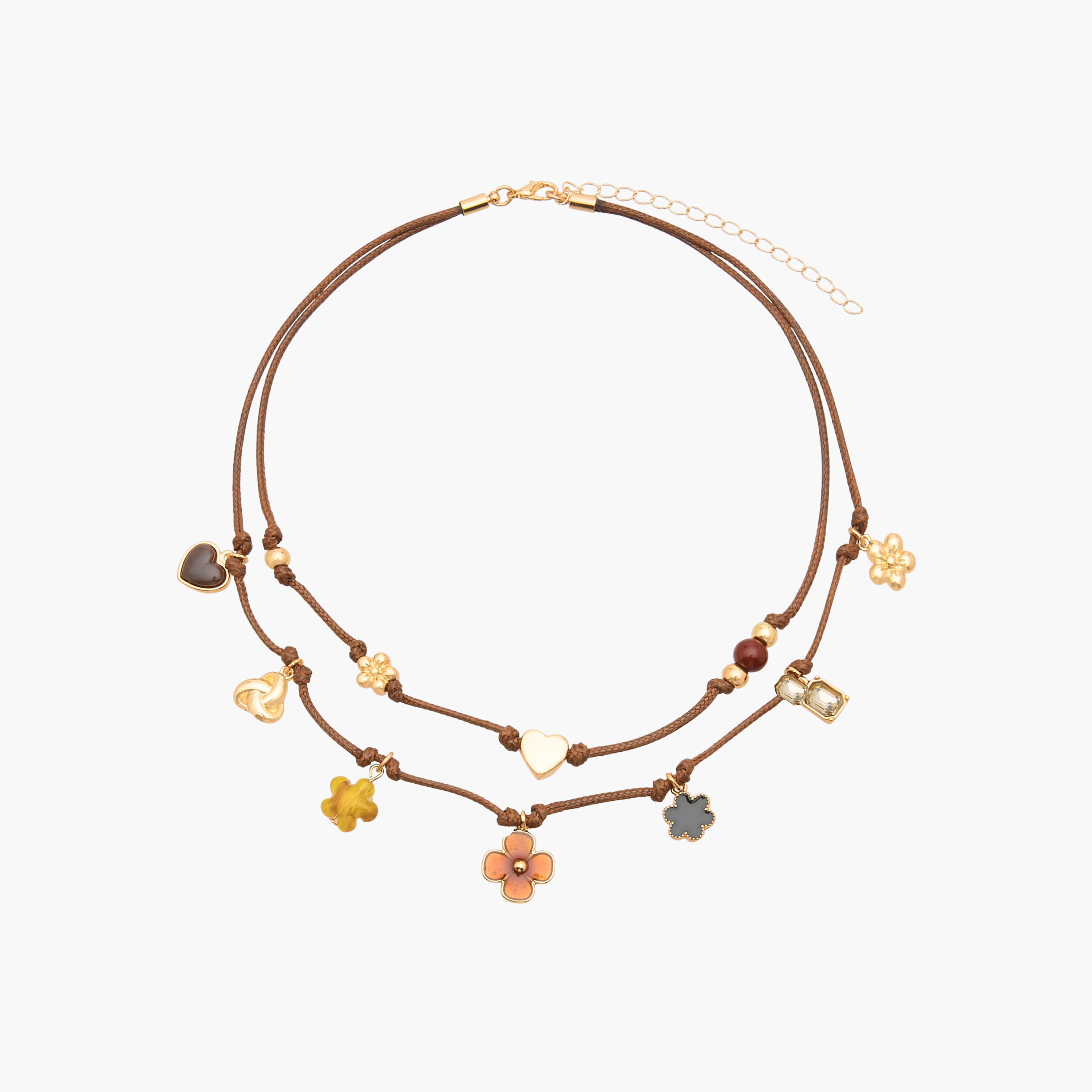 قلادة معدنية طبقات بتفاصيل تعليقة-women-watchesandjewellery-jewellery-necklacesandpendants-image-1