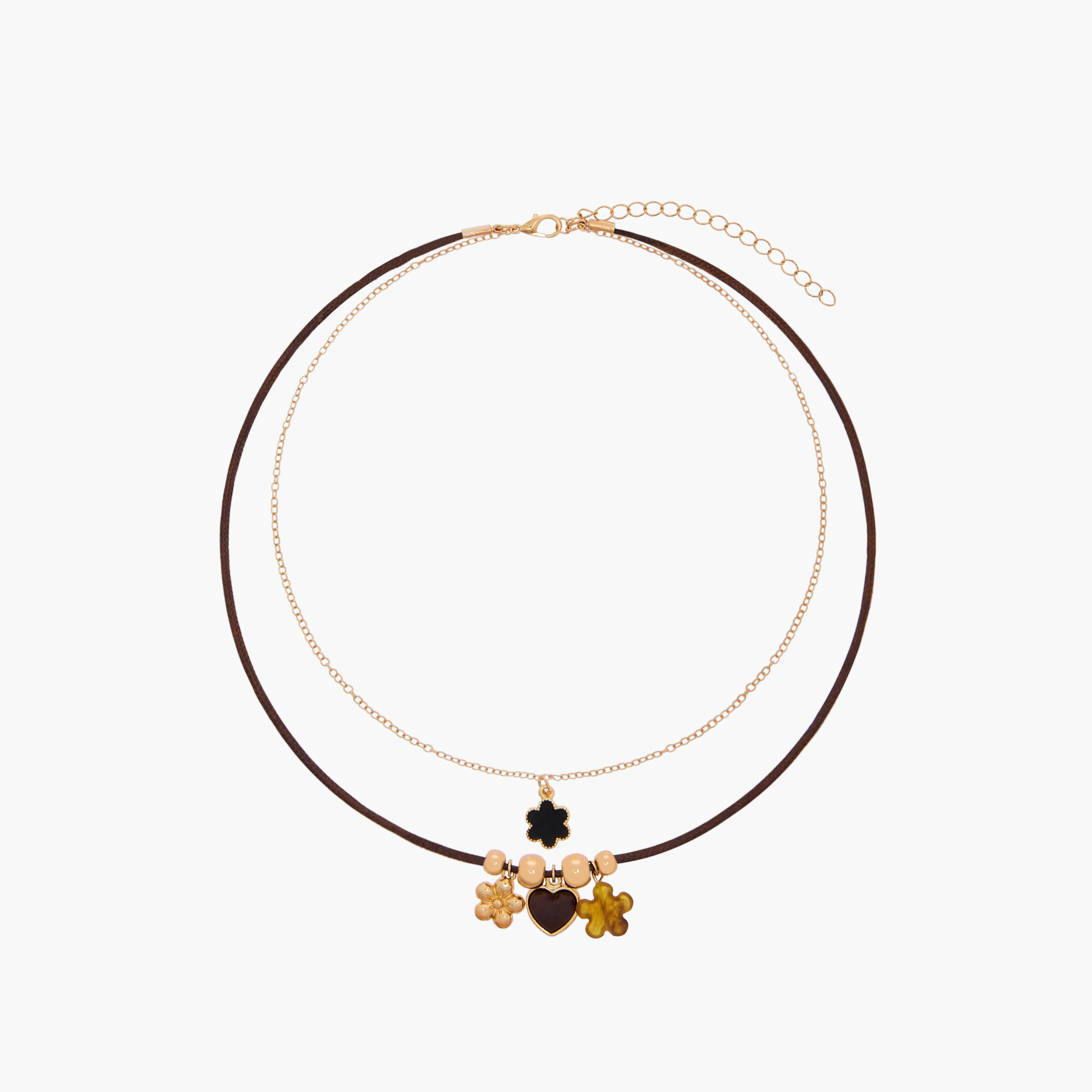 Metallic Pendant Layered Necklace-women-watchesandjewellery-jewellery-necklacesandpendants-image-1