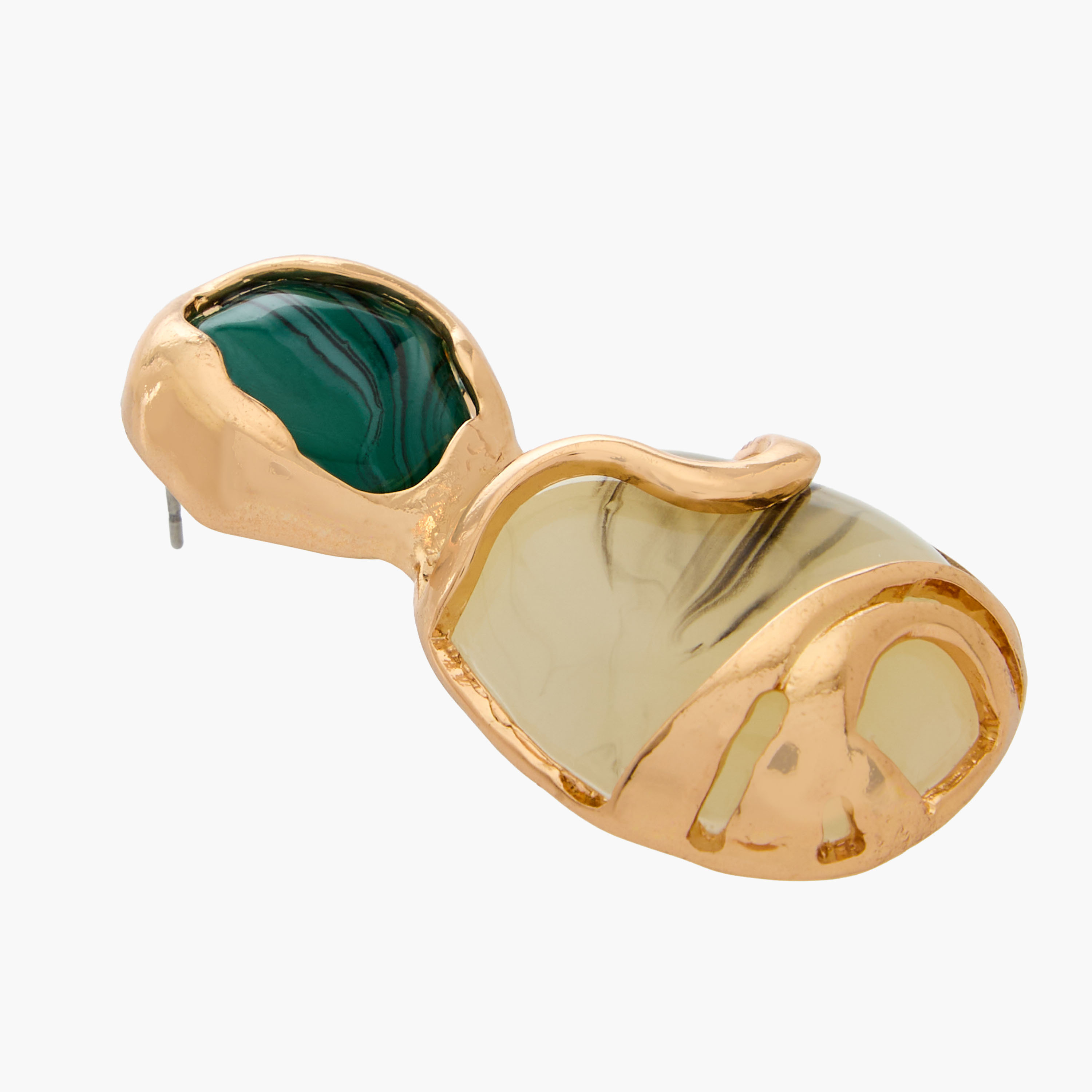 Gold Tone Embellished Drop Earrings with Pushback Closure-women-watchesandjewellery-jewellery-earrings-image-5