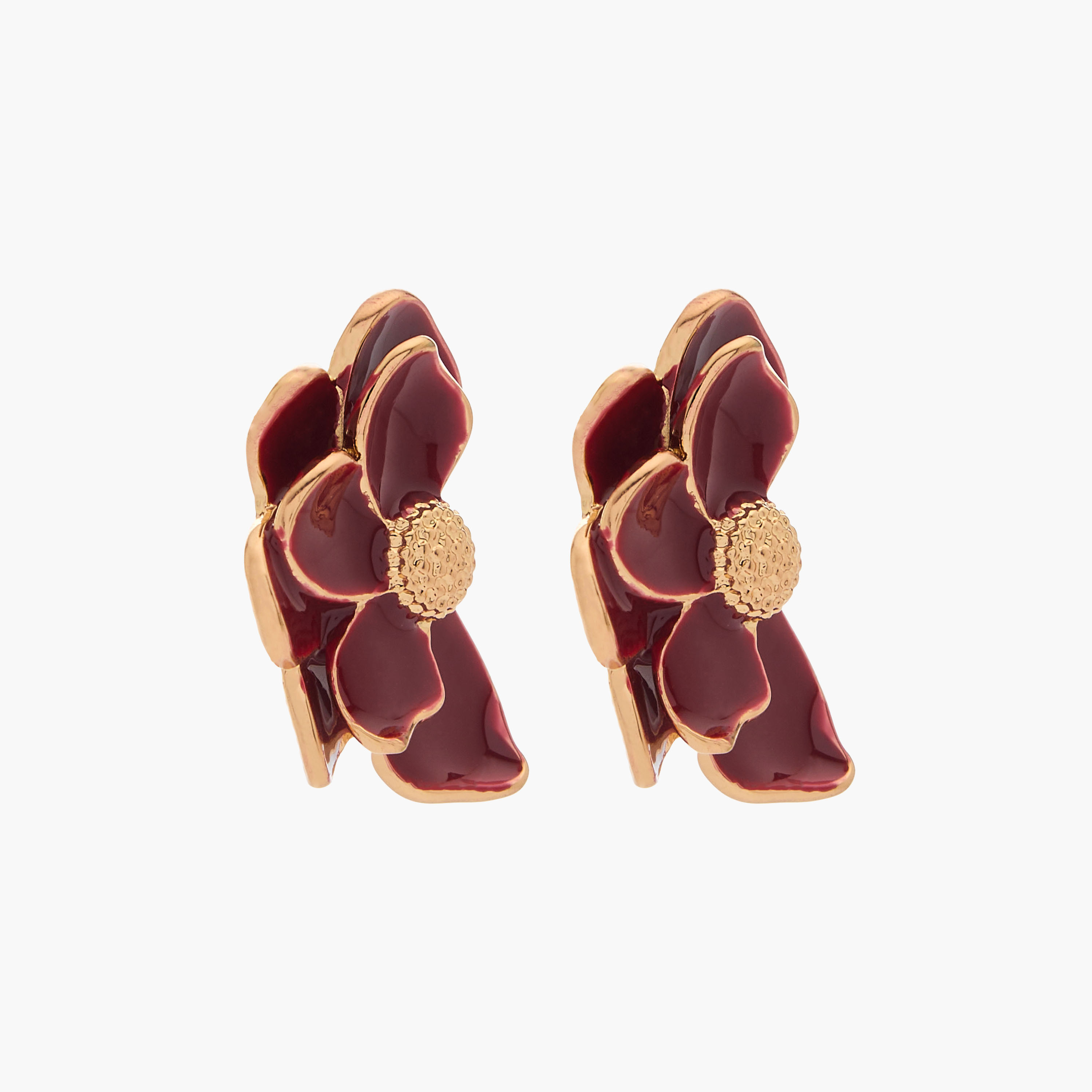 Floral Resin Stud Earrings with Pushback Closure-women-watchesandjewellery-jewellery-earrings-image-3