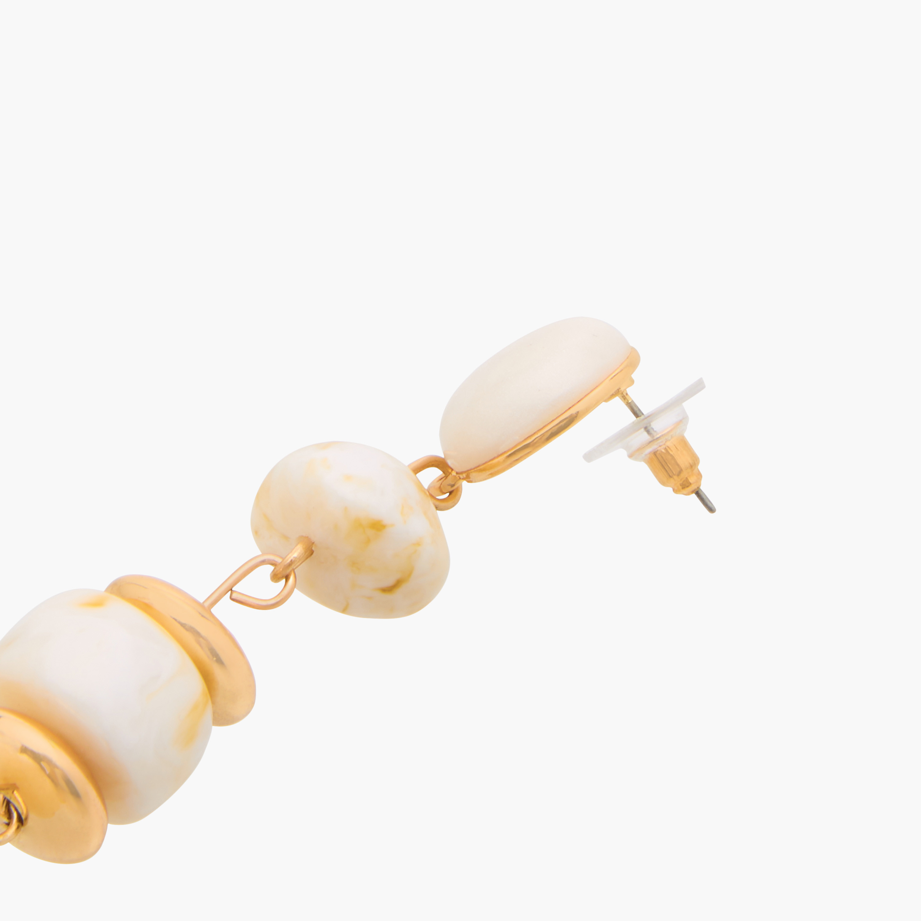 Metallic Resin Drop Earrings with Pushback Closure-women-watchesandjewellery-jewellery-earrings-image-5